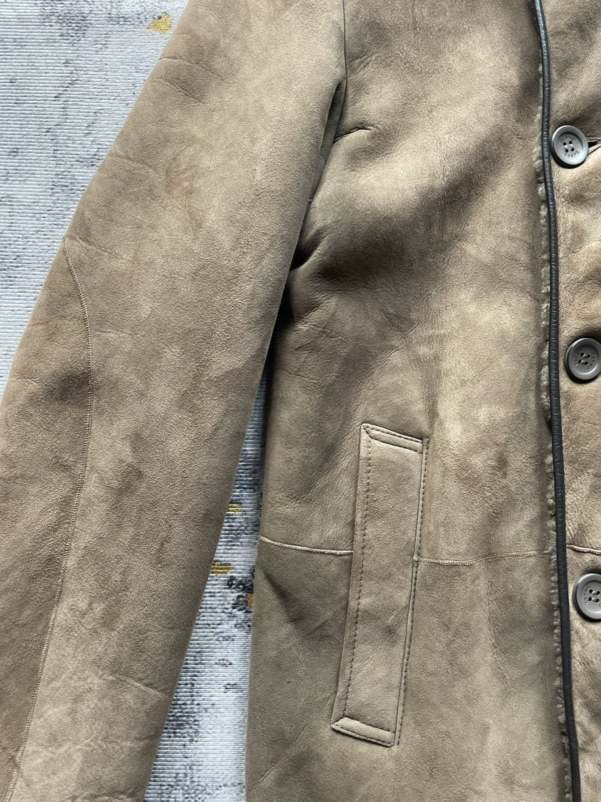 Herno Herno Shearling Leather Double Breasted Coat Size US S / EU 44-46 / 1 - 7 Thumbnail