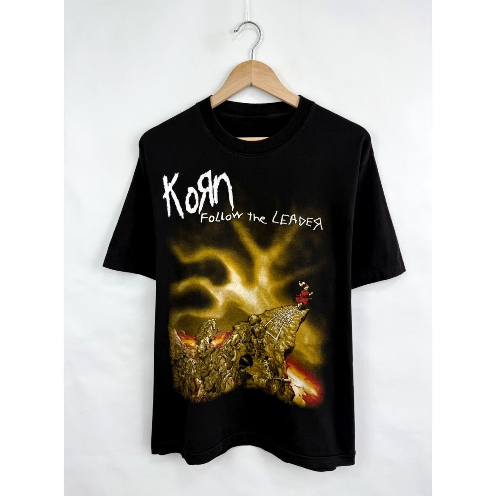 Vintage VINTAGE Korn Rock Band T-Shirt M Black 90s Mens Shirt Short Sleeve Vintage 90s Theme Concert Size US M / EU 48-50 / 2 - 3 Thumbnail