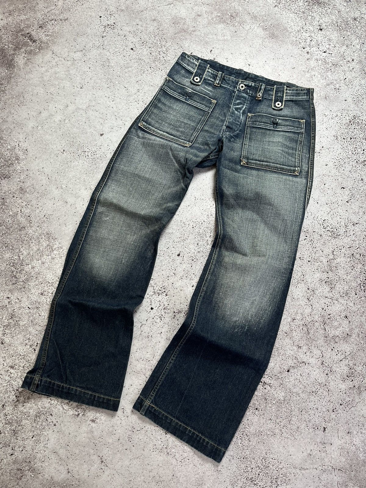 Diesel × Vintage 🫀Vintage Diesel Jeans Big Logo JNCO Style Size US 32 / EU 48 - 1 Thumbnail