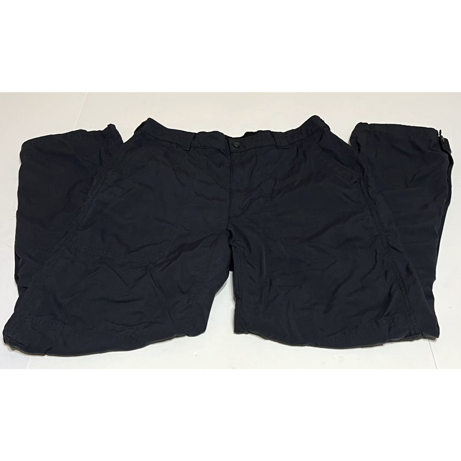 Vintage LL Bean Hiking Pants Nylon Windbreaker Dark Blue Elastic Waist 32x28 M Regular Mens Outdoors Nylon Zip PANTS Size US 31 - 2 Thumbnail