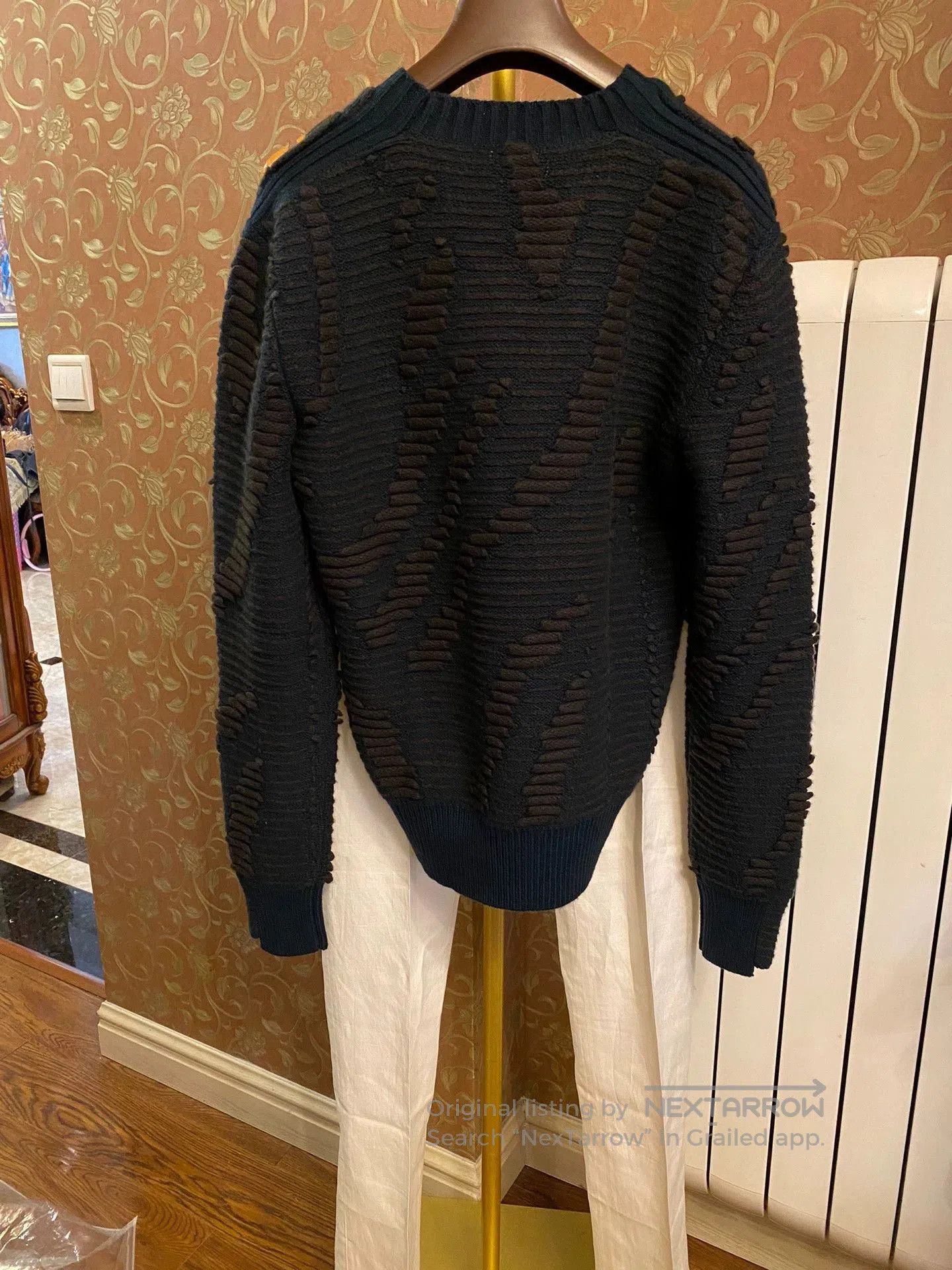 Ermenegildo Zegna Textured Black Long Sleeve Sweater. Size US M / EU 48-50 / 2 - 3 Thumbnail