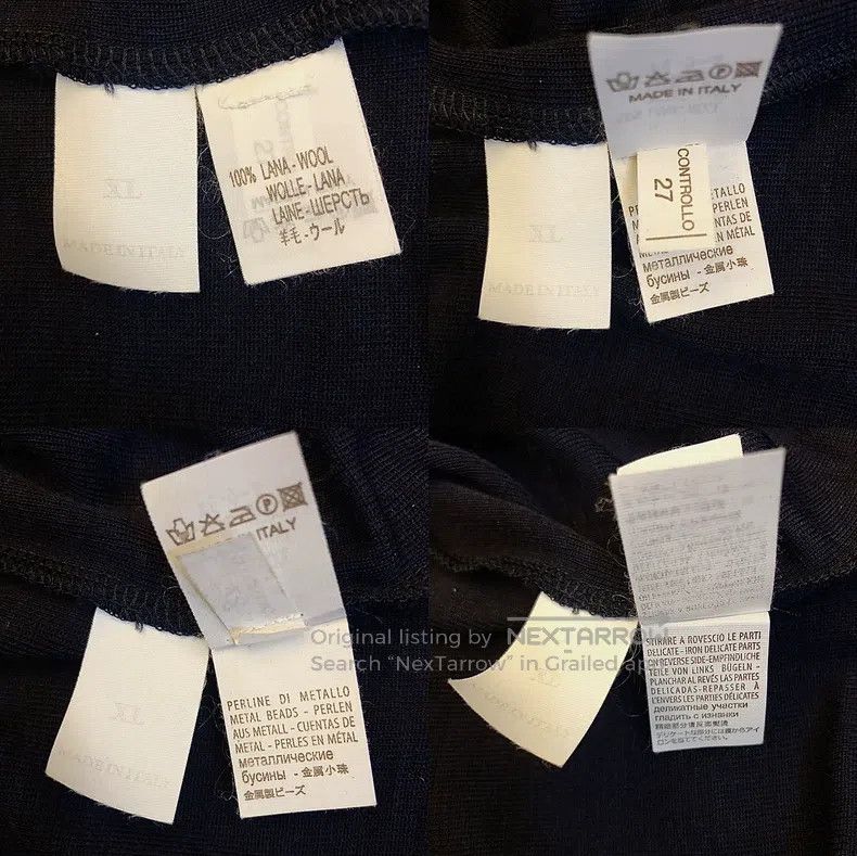 Brunello Cucinelli brunello cucinelli 100% Wool Metallic Stud Knit Top Size XL / US 12-14 / IT 48-50 - 9 Thumbnail