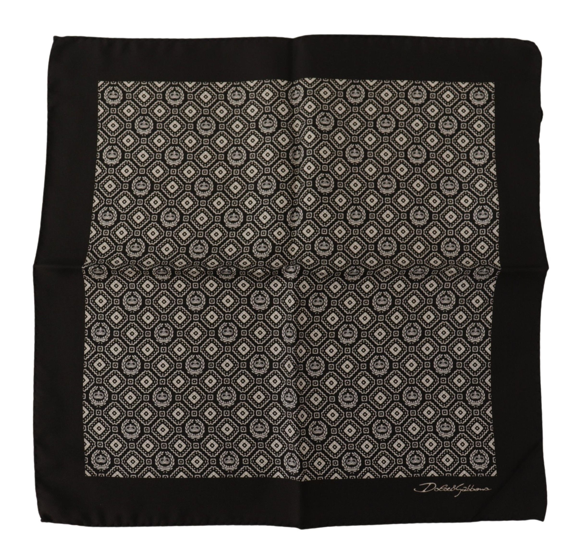 Dolce & Gabbana Elegant Black Silk Men's Scarf Men's Wrap Size ONE SIZE - 1 Thumbnail