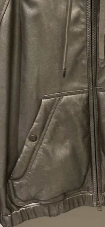 Tom Ford o1w1db11023 Leather Hoodie in Silver Size US L / EU 52-54 / 3 - 4 Thumbnail