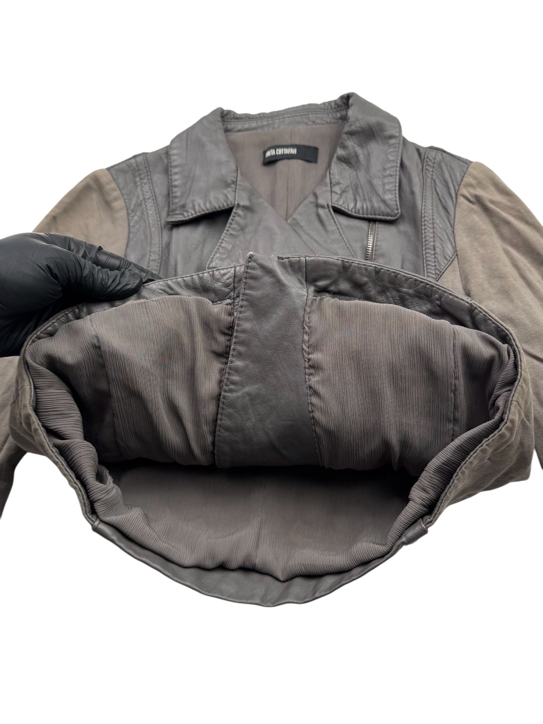 Japanese Brand Vintage Cropped Jacket With Leather Details W119(V9) Size S / US 4 / IT 40 - 3 Thumbnail