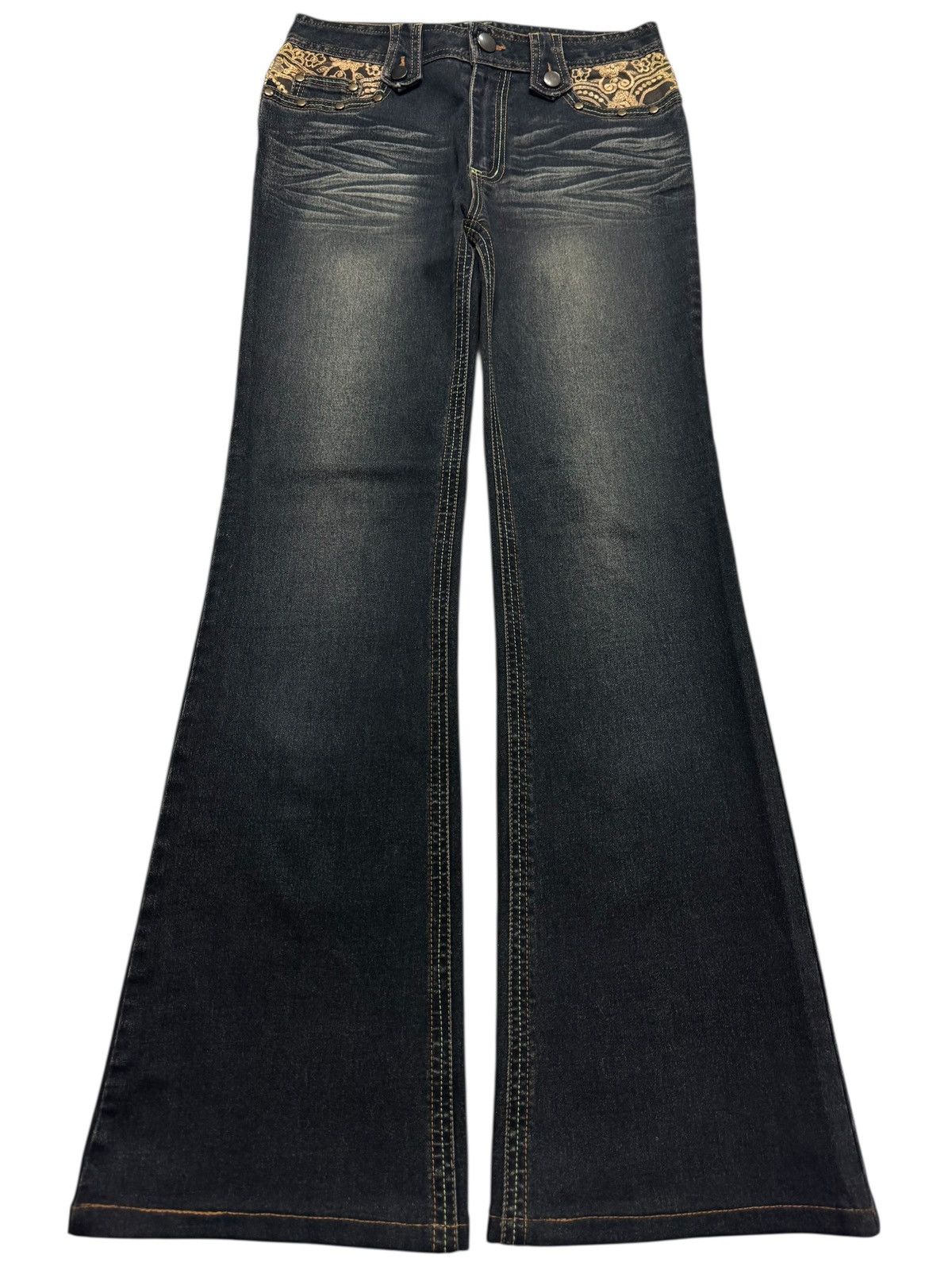 Tornado Mart flared darkwash archive japanese denim Size US 28 / EU 44 - 1 Thumbnail