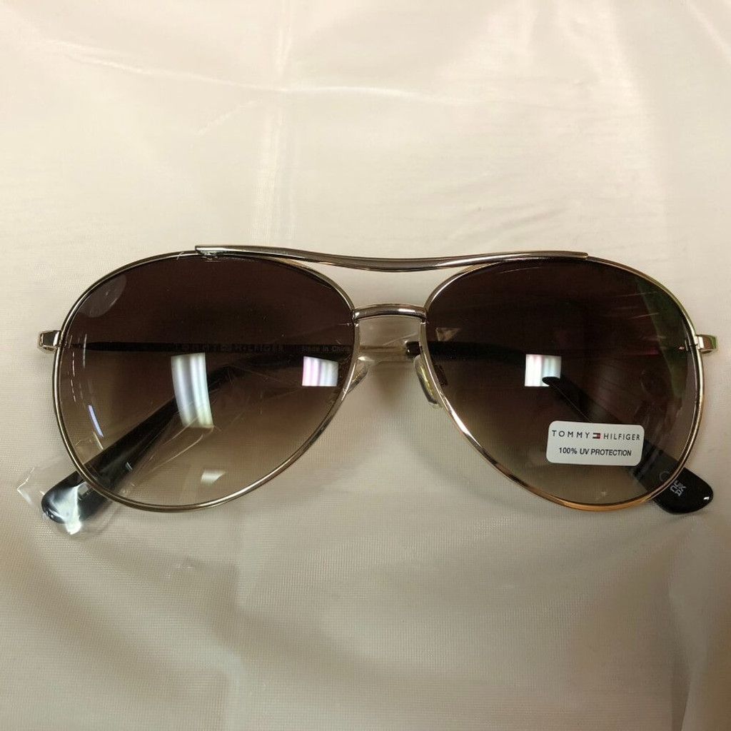 Tommy Hilfiger Tommy Hilfiger Gold & Black Aviator Frame Sunglasses Size ONE SIZE - 2 Thumbnail