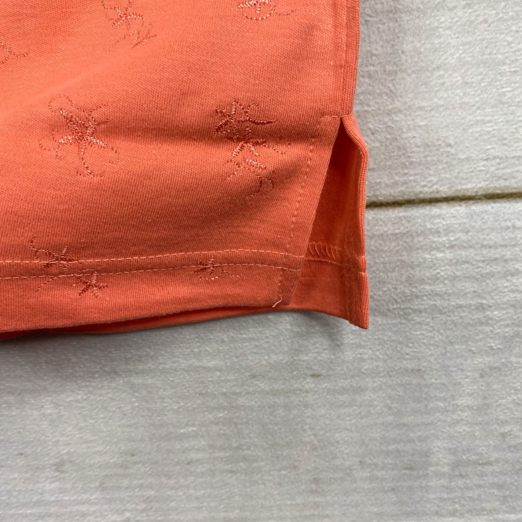 Vintage Bobbie Brooks Top Womens 18W 20W Coral Embroidered Tee Shirt Stretch NWT Modern Geometric Short Sleeve Adult Womens Size XXL / US 16-18 / IT 52-54 - 7 Thumbnail