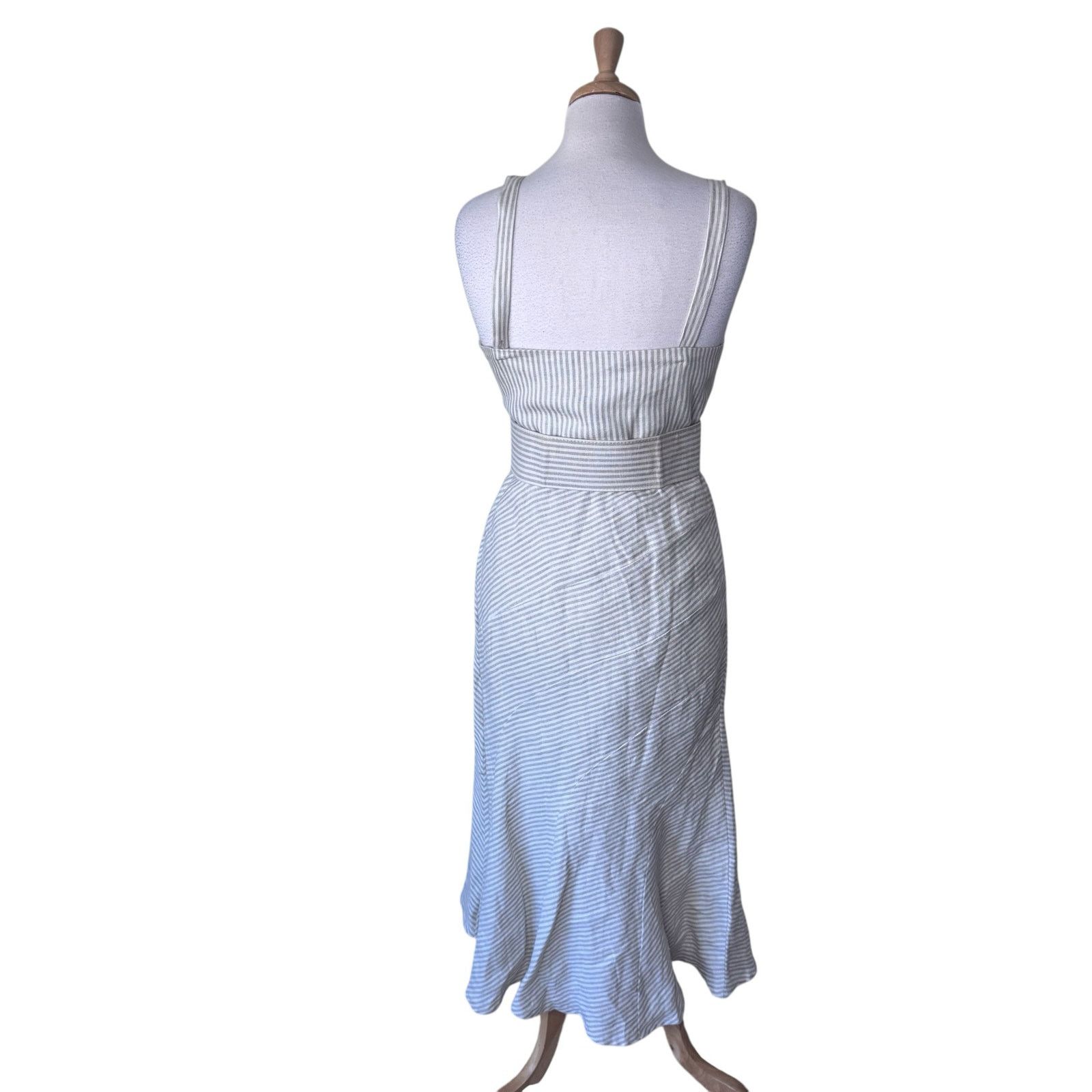 Shona Joy SHONA JOY Shaw Belted Contour Panel Midi Dress Tan White Size S / US 4 / IT 40 - 3 Thumbnail