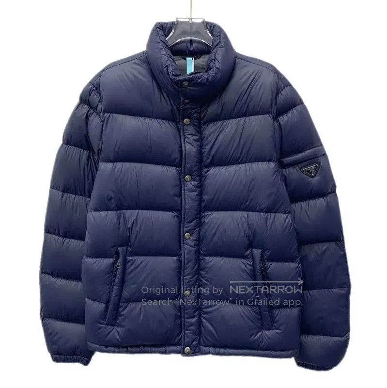 Prada Prada Men's Down Jacket in Dark Blue. Size US L / EU 52-54 / 3 - 1 Thumbnail