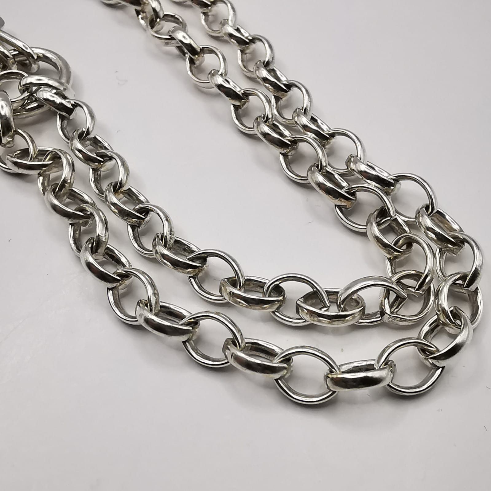 Sterling Silver Vintage Jewelry Chain,925 Sterling Silver,Signed 29,85g Size ONE SIZE - 5 Thumbnail
