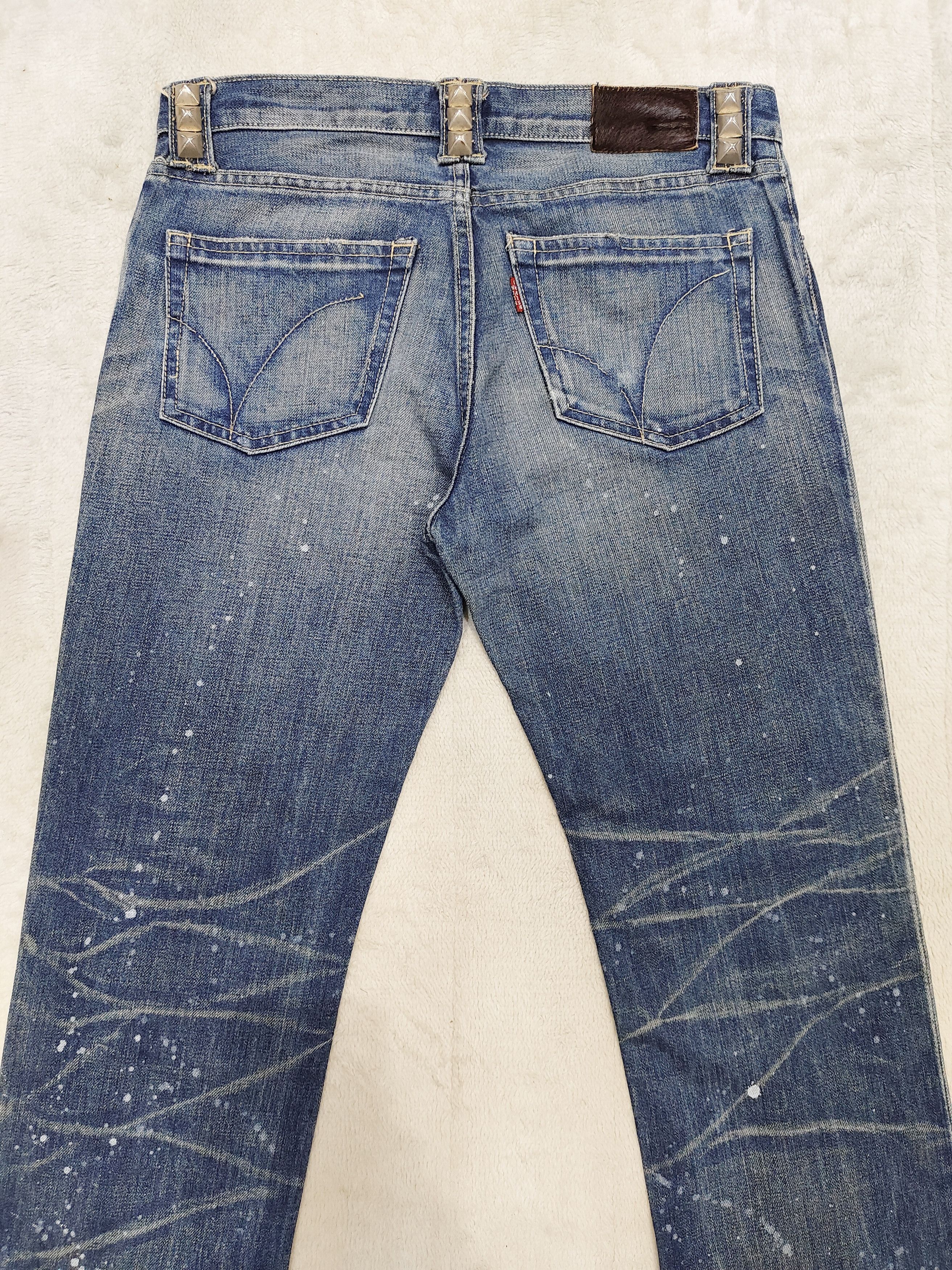 Japanese Brand Rare I*rish🇯🇵 Pacthwork Paint Splatter Punk Studded Jeans Size US 30 / EU 46 - 4 Thumbnail