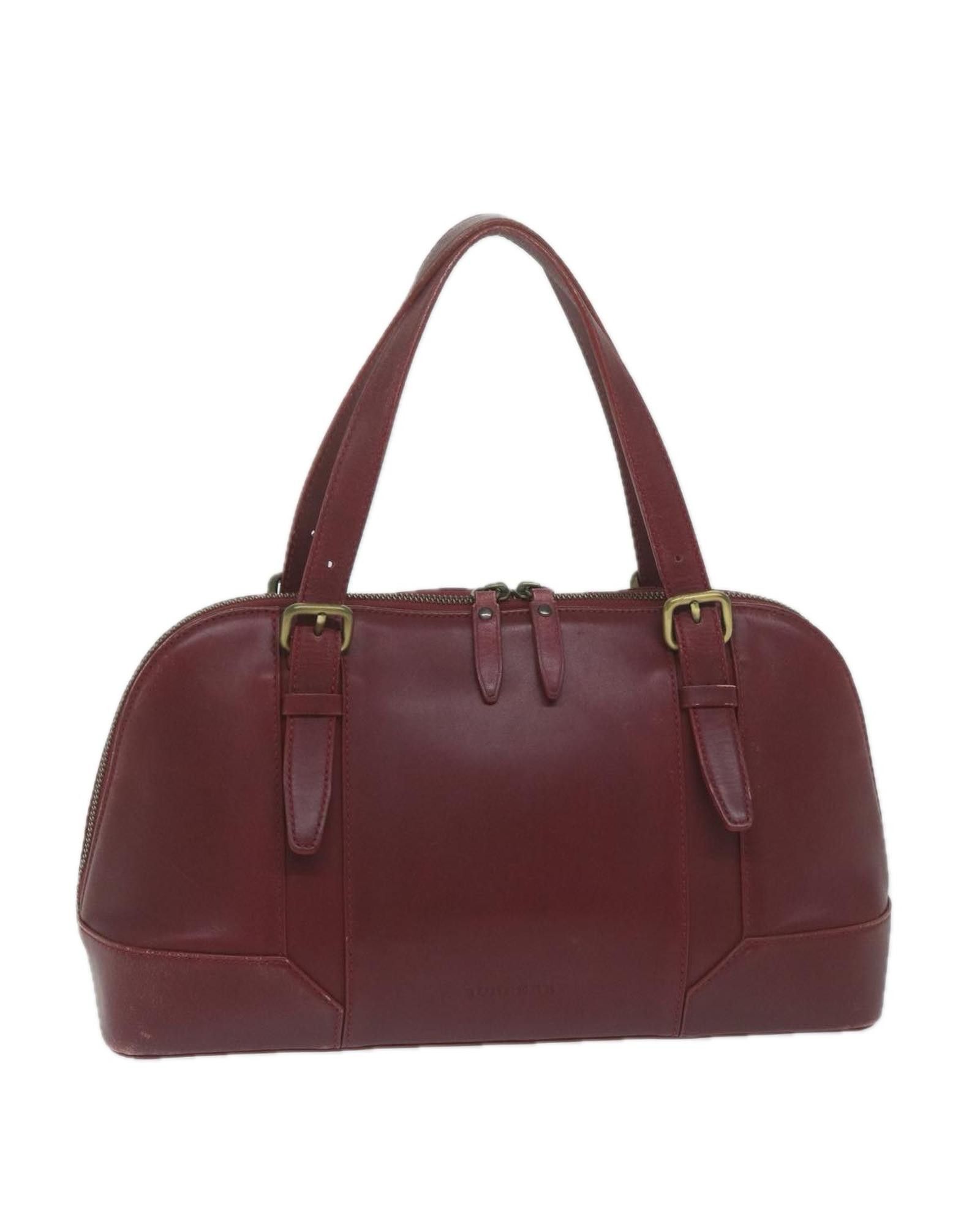 image of Sophisticated Red Leather Handbag For Women By Burberry