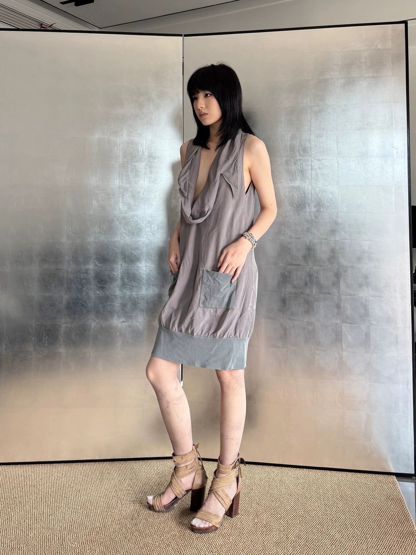 Other Vintage Japanese Oversized Collar Vest Dress M Size M / US 6-8 / IT 42-44 - 2 Thumbnail