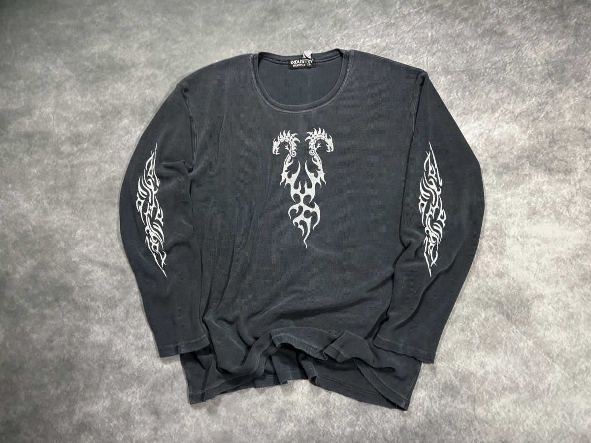 Vintage Vintage Thermal Shirt Print Harley Davidson Tribal Choppers Size US XL / EU 56 / 4 - 12 Thumbnail