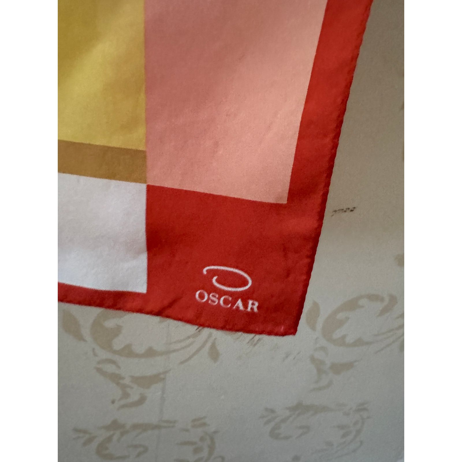 Oscar De La Renta Oscar de la Renta 100% Silk Hand Rolled Fall Colors Scarf Size ONE SIZE - 2 Thumbnail