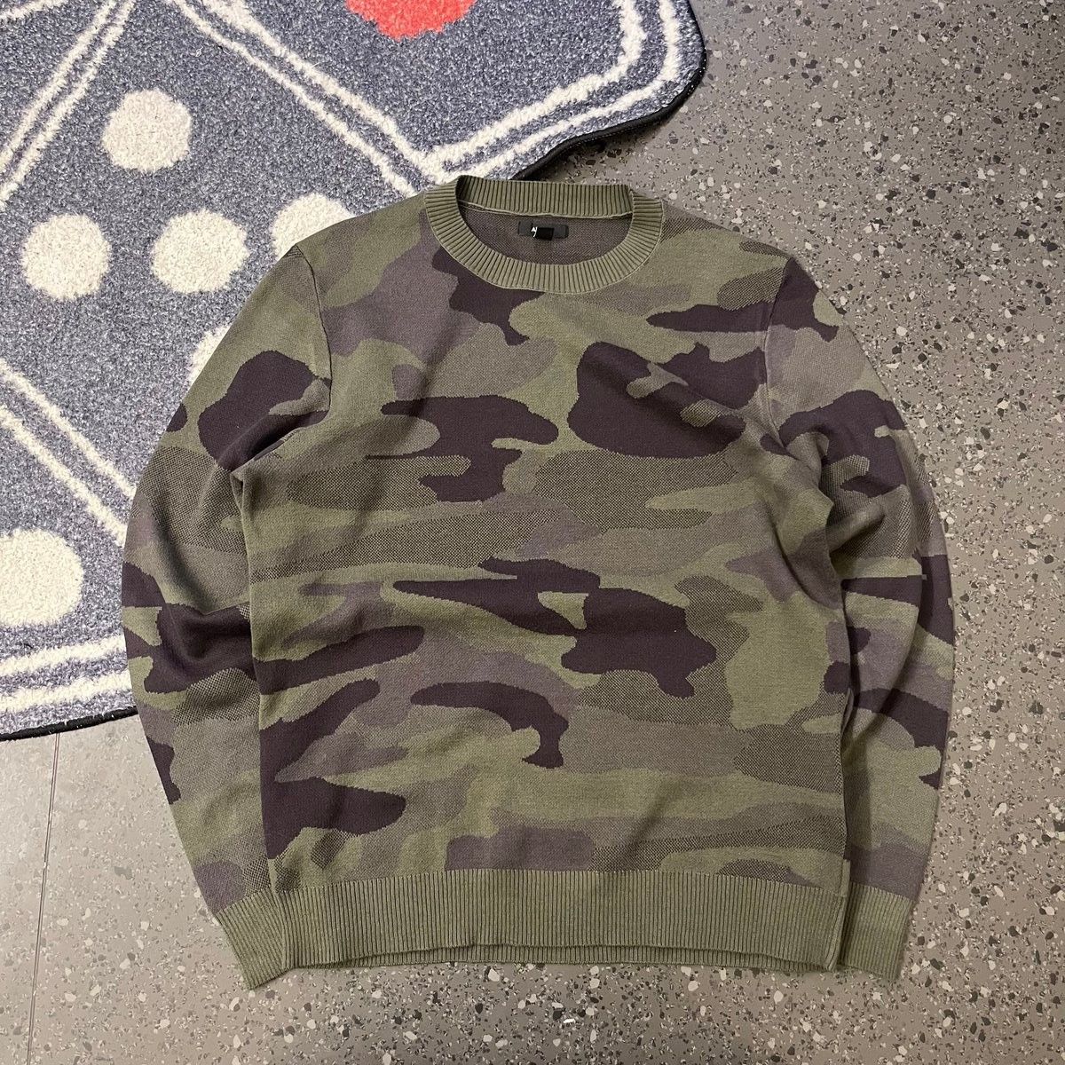 Alfani Alfani Camo Knit Crewneck Sweater - Modern Tactical Style Size US L / EU 52-54 / 3 - 3 Thumbnail