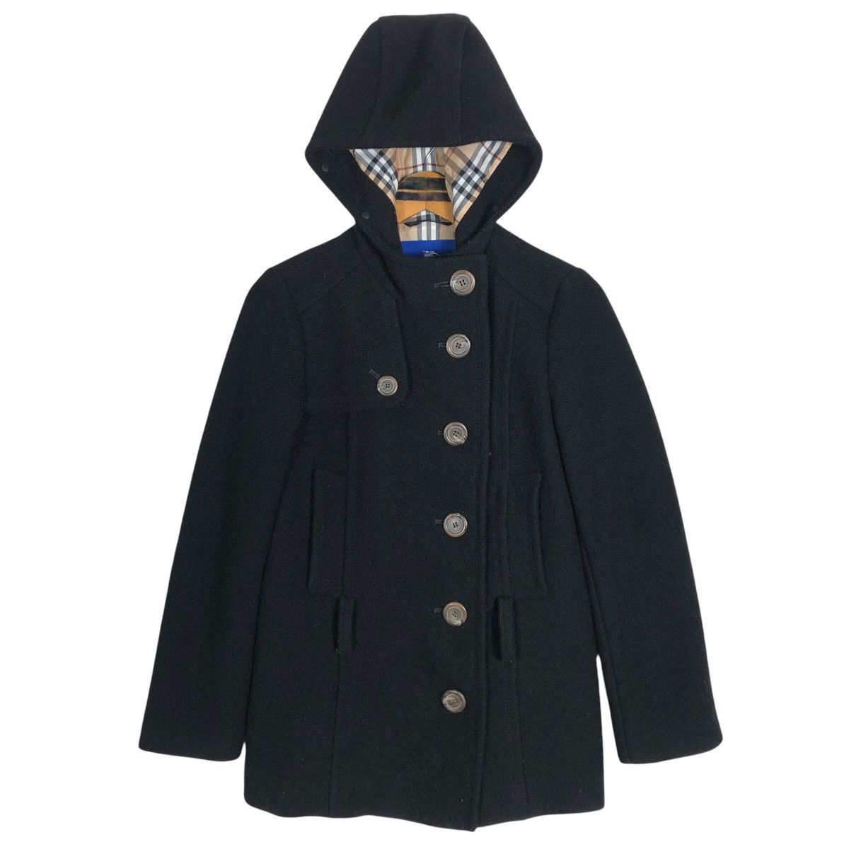 Burberry Burberry London Blue Label Hooded Peacoat Size XS / US 0-2 / IT 36-38 - 1 Thumbnail