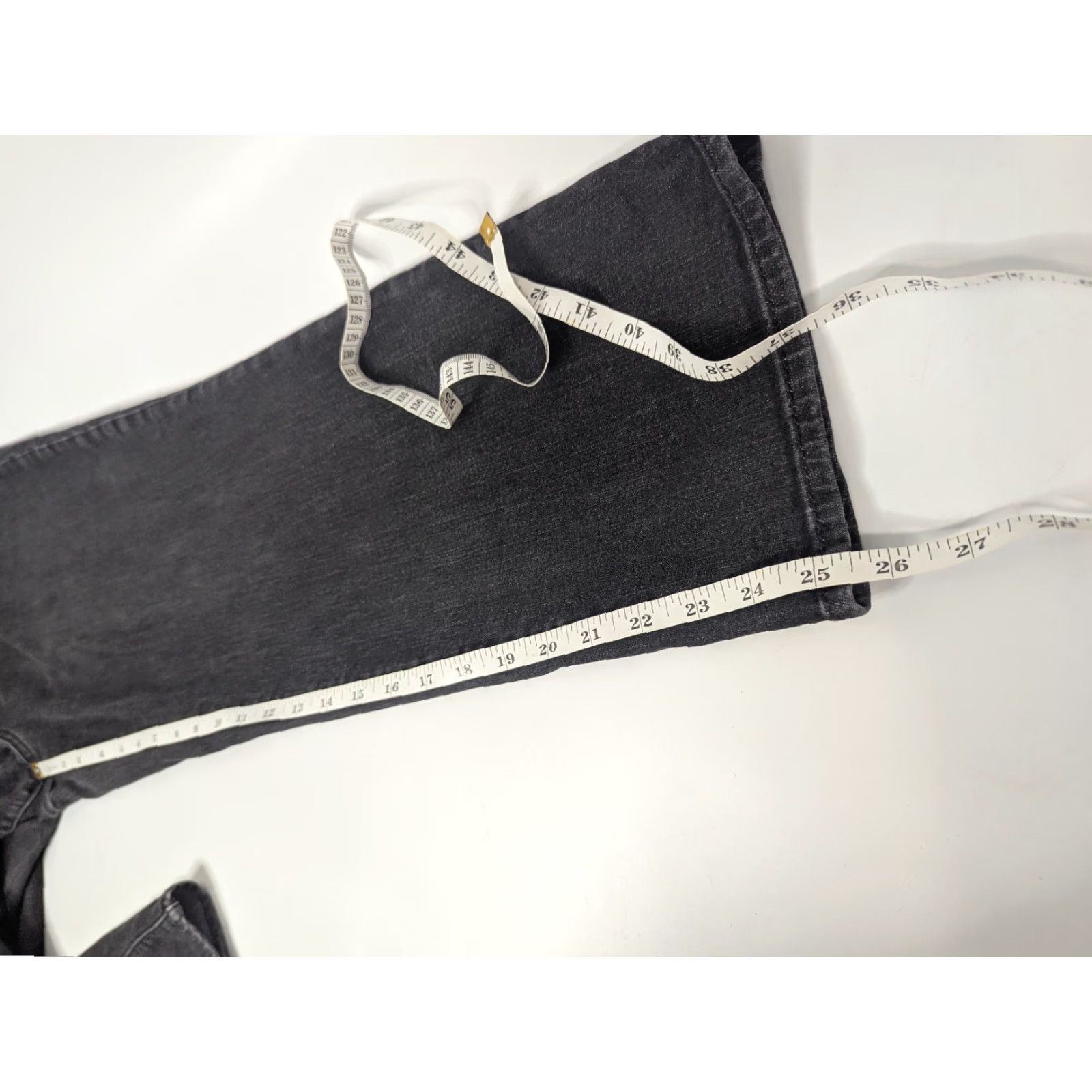 Vintage Chico's Jeans Main: Chico's High Rise Straight Leg Crop Charcoal Wash Size L Jeans Black Denim Women Regular 2 XS? Size 36" / US 14 / IT 50 - 5 Thumbnail