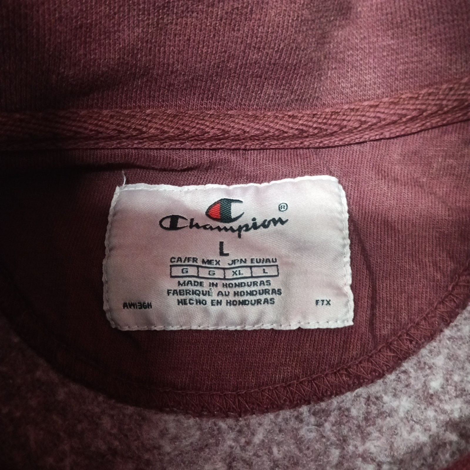 Champion Champion Full Zip Mockneck Sweatshirt Maroon Size L Large Size US L / EU 52-54 / 3 - 5 Thumbnail