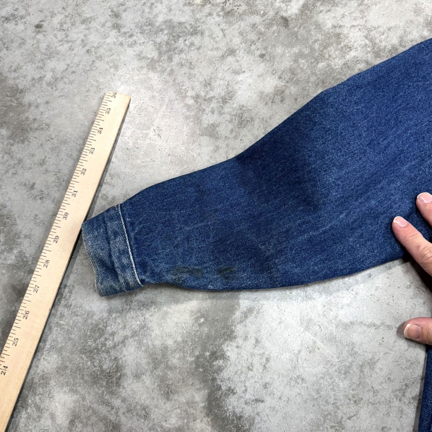 Denime VINTAGE Natchez Jacket Mens M Denim Stone Washed Trucker 90s Blue Button Front Pockets Western USA Mens Size US M / EU 48-50 / 2 - 2 Thumbnail