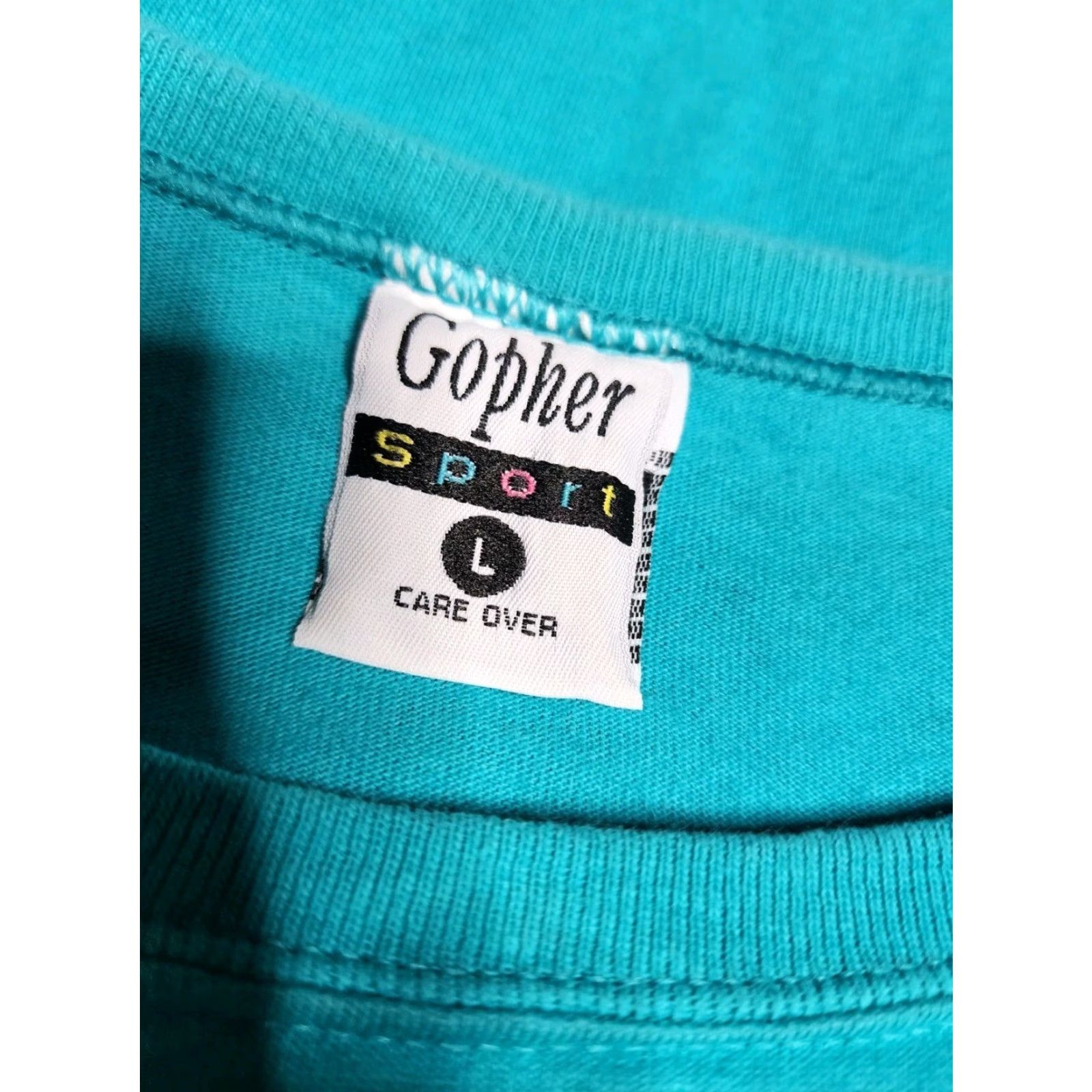 Vintage VINTAGE Gopher Sport T-Shirt Men Summer 90s USA Cotton Short Sleeve Crew Neck Large Blue Size US L / EU 52-54 / 3 - 5 Thumbnail