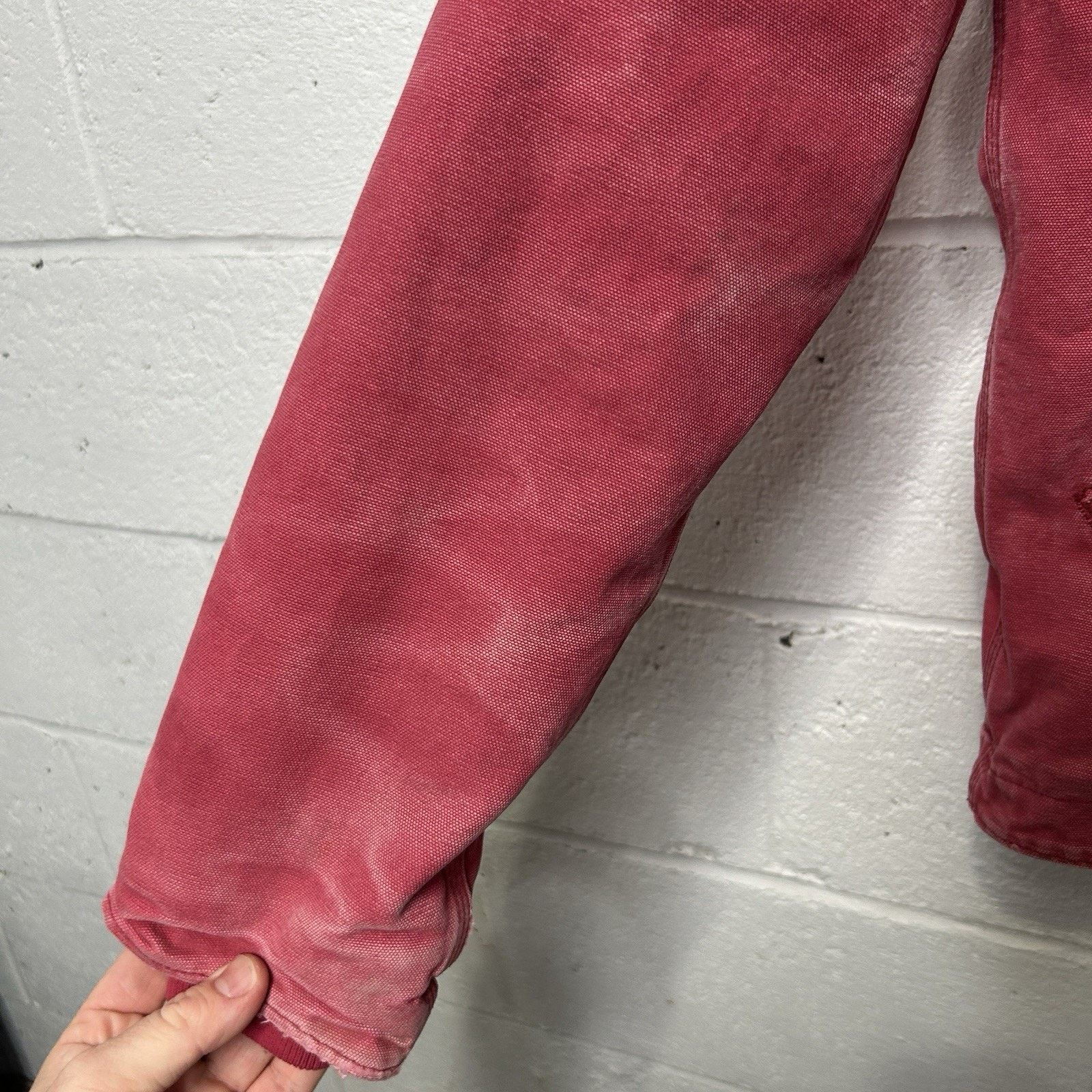 Carhartt Y2K Carhartt Sherpa-Lined Hooded Detroit Jacket “Crabapple” Size S / US 4 / IT 40 - 5 Thumbnail