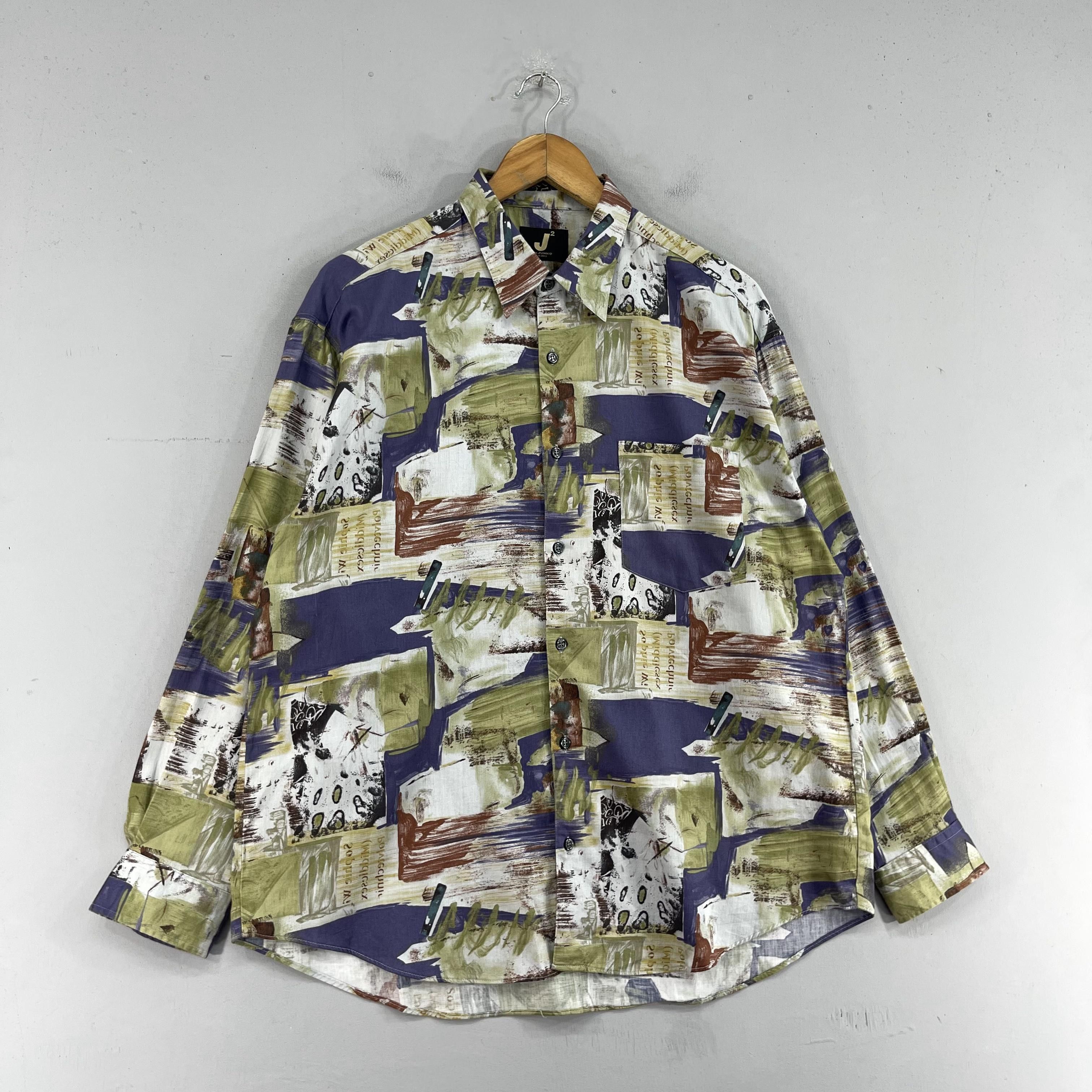 Art Comes First × Japanese Brand × Vintage MR JUNKO Pop Art Psychedelic Crazy Funky Motive Button Up Size US L / EU 52-54 / 3 - 4 Thumbnail