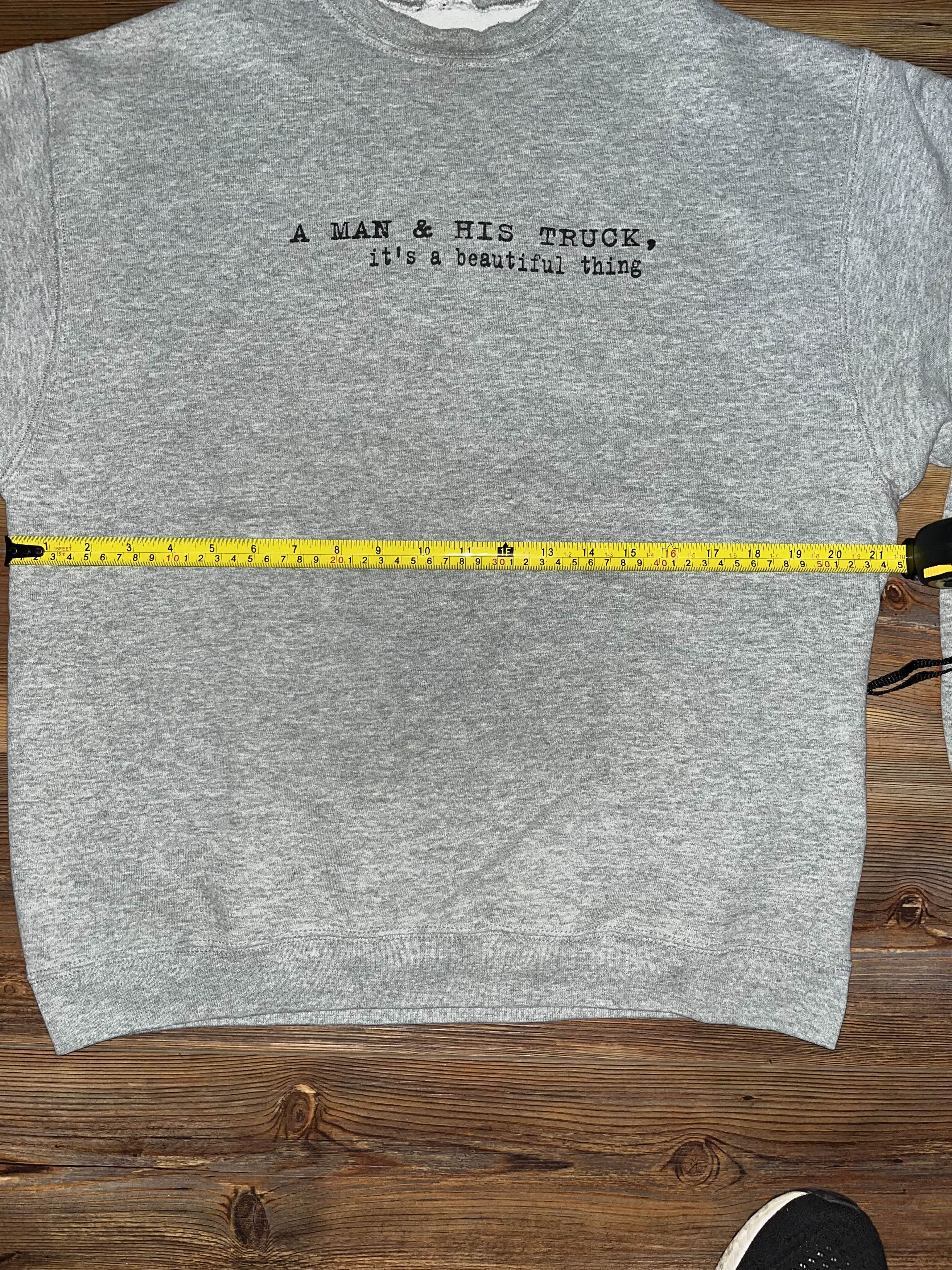 Fruit Of The Loom × Vintage 90s / Y2K A Man & His Truck, it's a beautiful thing Sweater Size US L / EU 52-54 / 3 - 4 Thumbnail