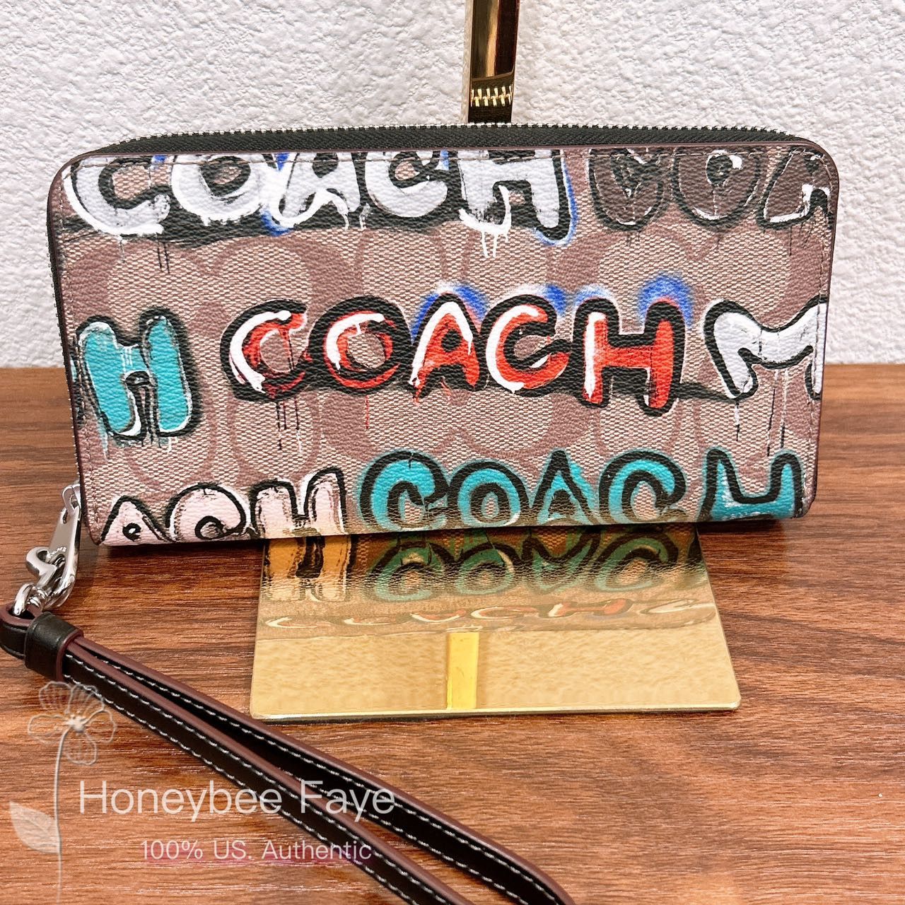 COACH®  Coach X Mint + Serf Accordion Zip Wallet