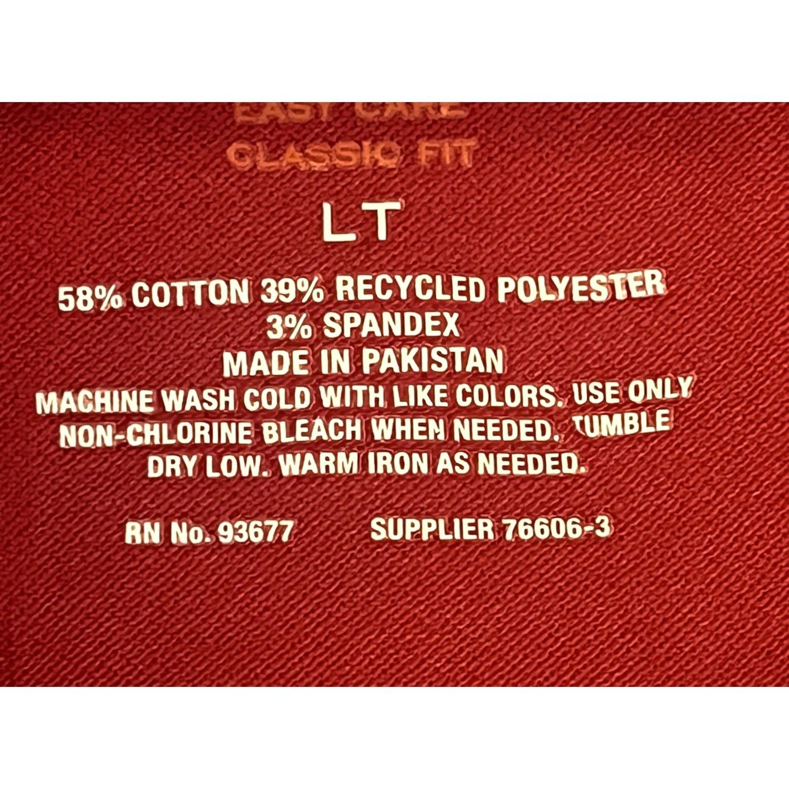 Vintage St. Johns Bay Polo Shirt Mens LT Tall Red Cotton Logo Golf Shirt Polo Size US L / EU 52-54 / 3 - 6 Thumbnail