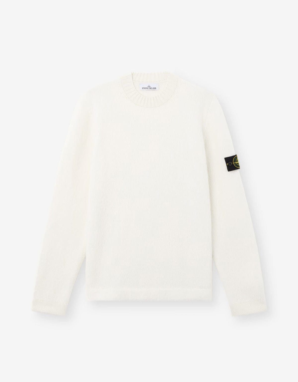 Stone Island Stone Island White Compass Knit Sweater Size US L / EU 52-54 / 3 - 1 Thumbnail
