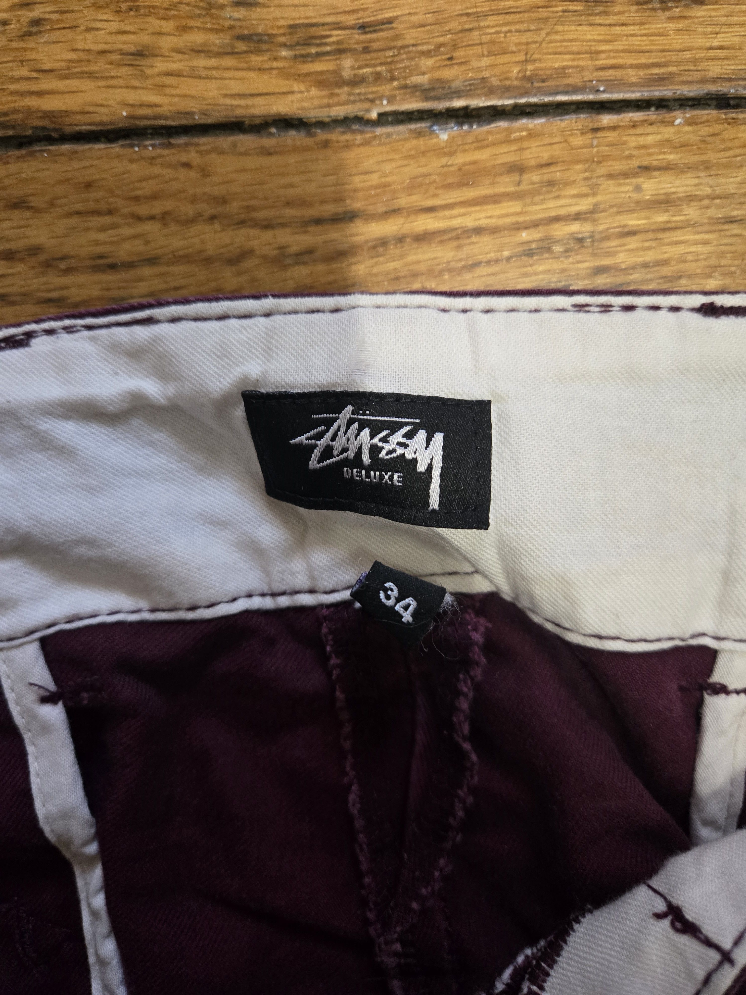 Stussy Stussy Deluxe 34 Burgundy Chino Made in Japan Size US 34 / EU 50 - 3 Thumbnail