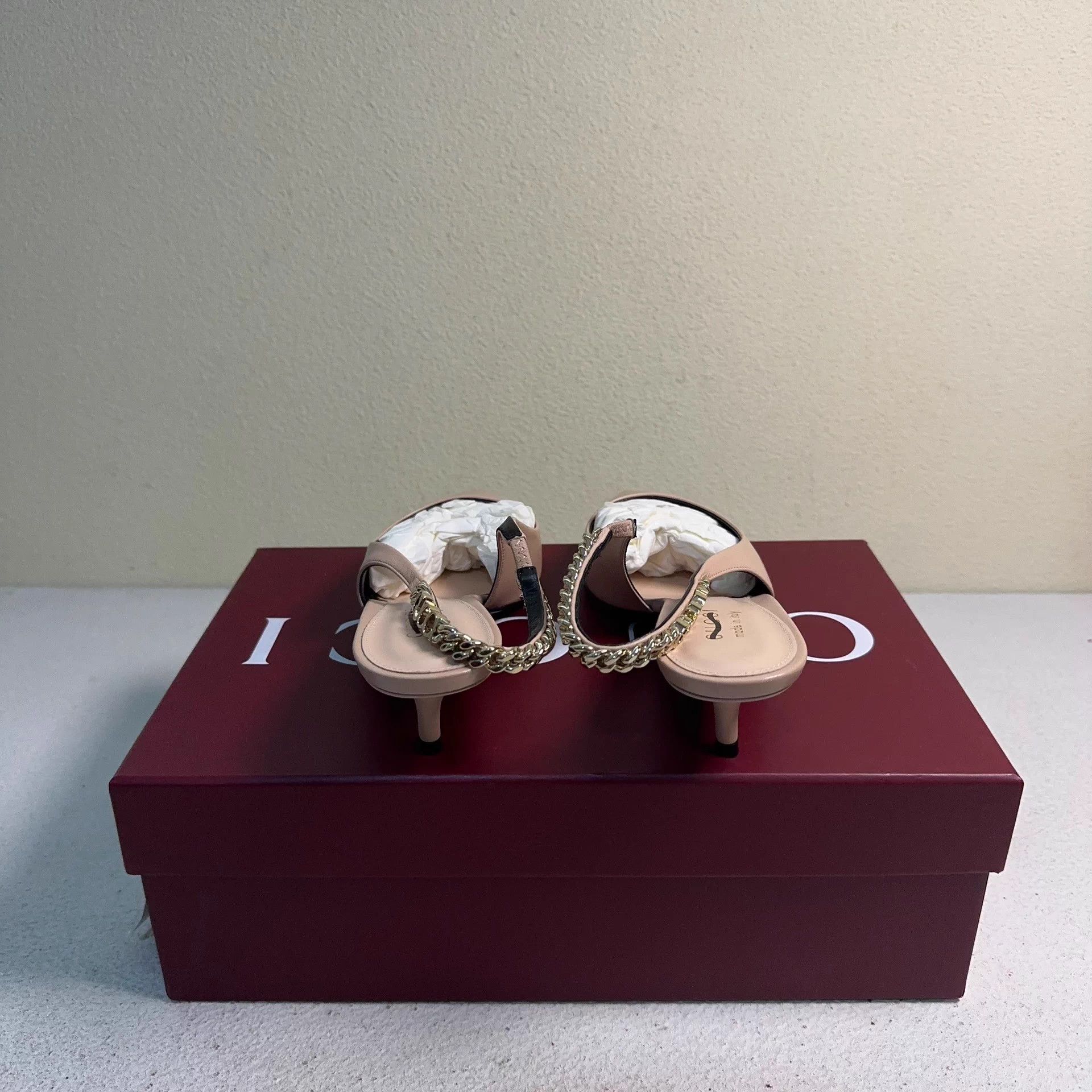 Gucci Gucci pointed toe mule sandal latte 37 Size US 6 / IT 36 - 3 Thumbnail