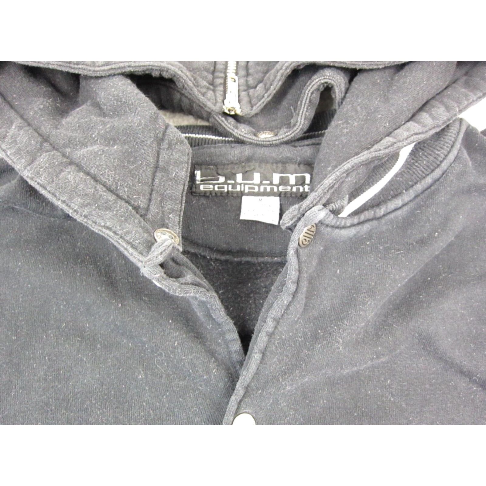Equipment VINTAGE BUM EQUIPMENT Hoodie Women M Black Button Up Sweatshirt 90s Cardigan Ladies Knit Pullover College Outdoor Size M / US 6-8 / IT 42-44 - 4 Thumbnail