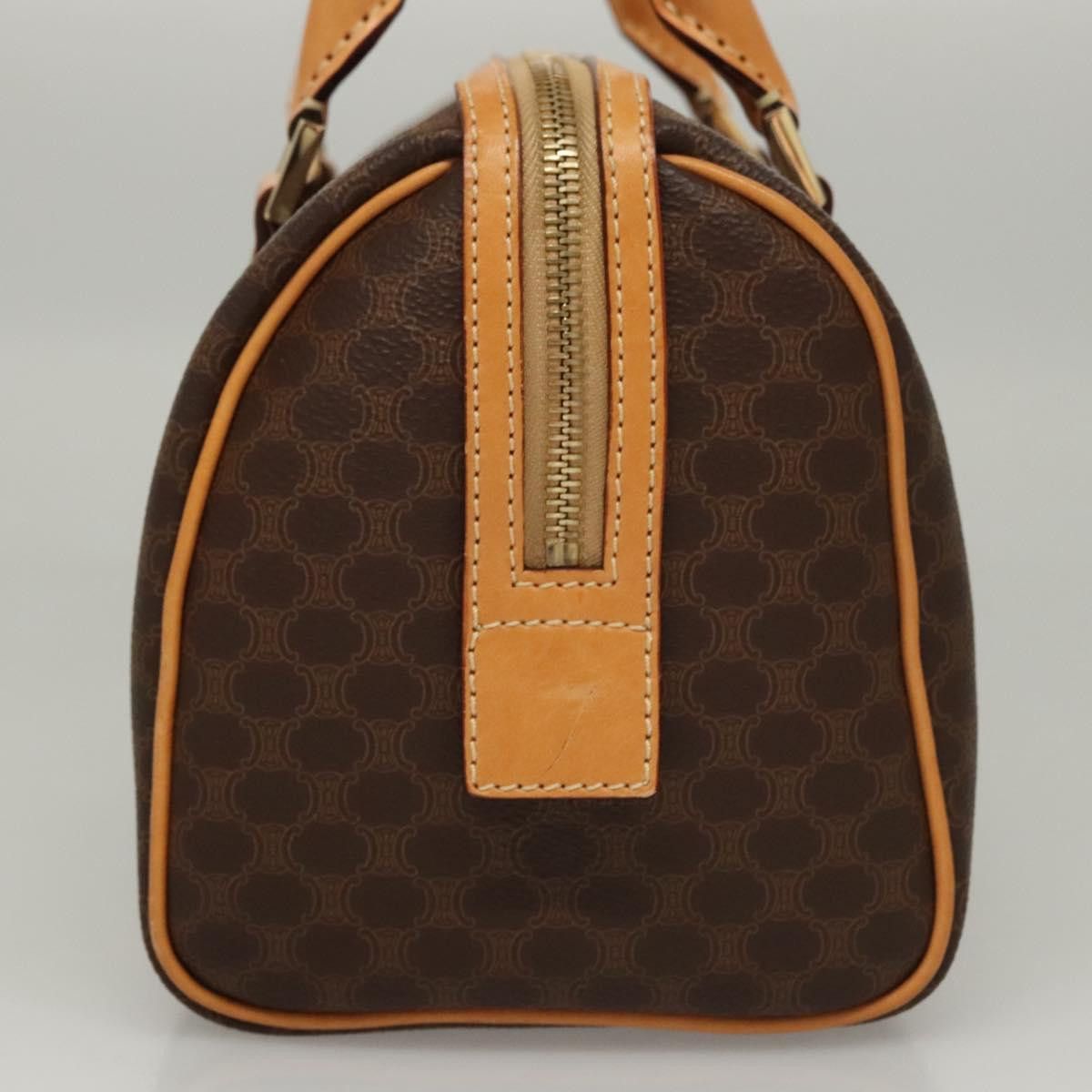 Celine CELINE Macadam Canvas Hand Bag Pvc Leather Brown Gold Size ONE SIZE - 4 Thumbnail