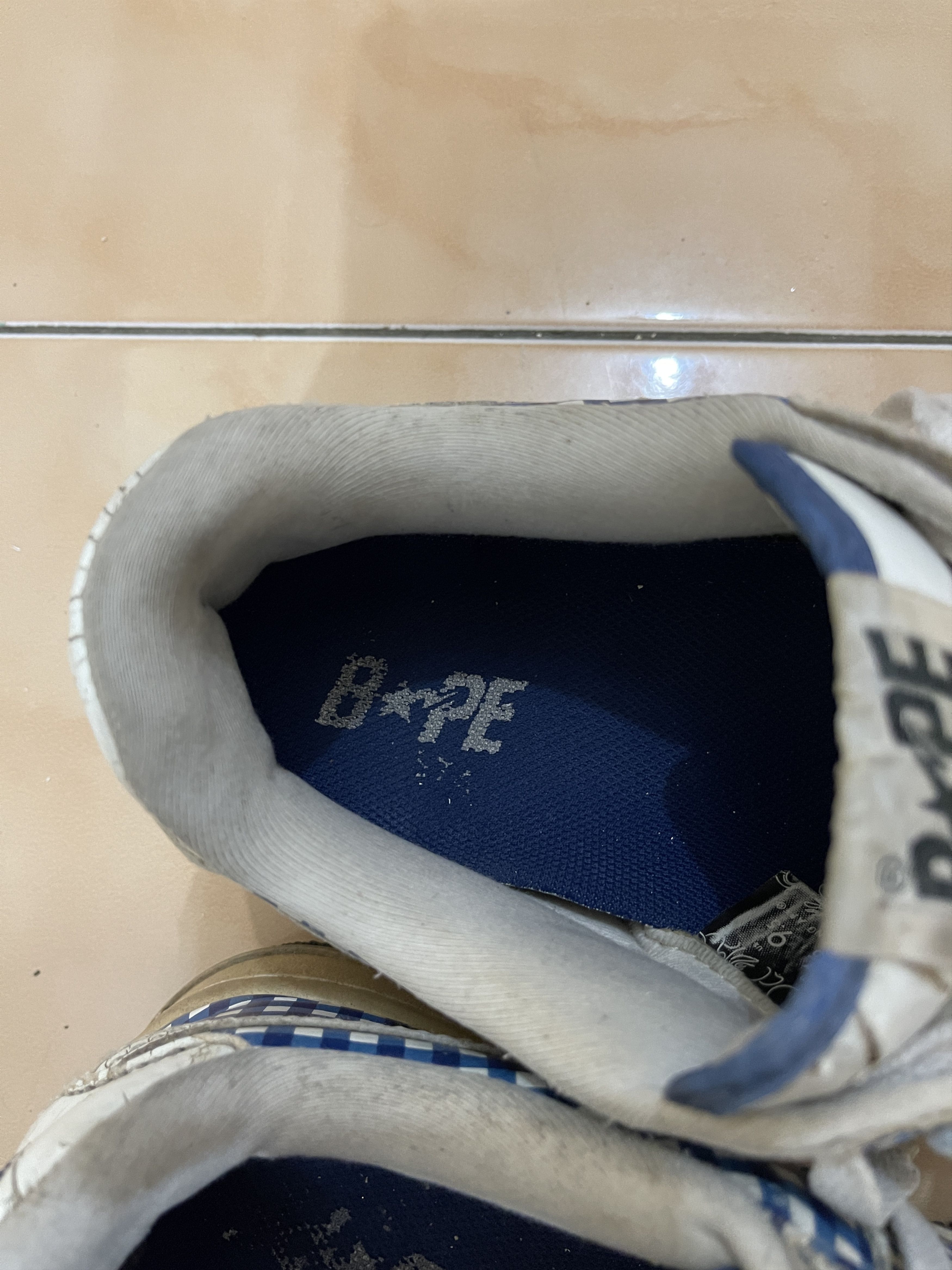 Bape Gingham Check Bapesta Size US 9.5 / EU 42-43 - 7 Thumbnail