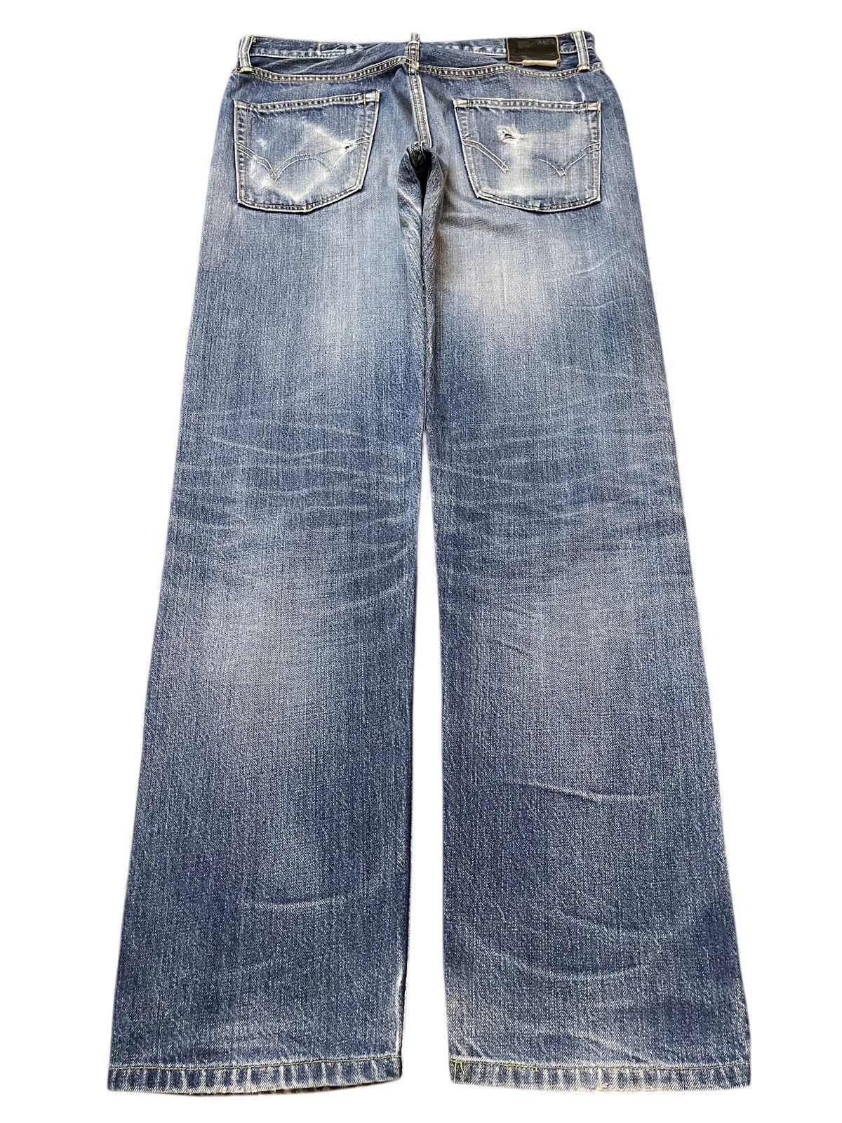 Edwin Vintage Japan Edwin Blue Faded Wash Distress Loose Jeans Size US 32 / EU 48 - 2 Thumbnail