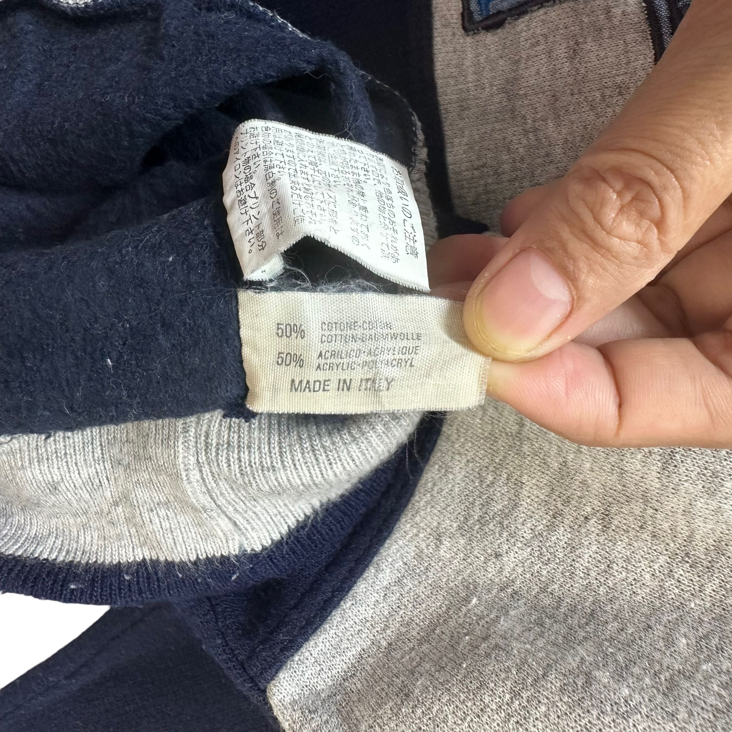 Trussardi TRUSSARDI EMBROIDERY LOGO COLORBLOCK SWEATSHIRT #8569-015 Size US M / EU 48-50 / 2 - 10 Thumbnail