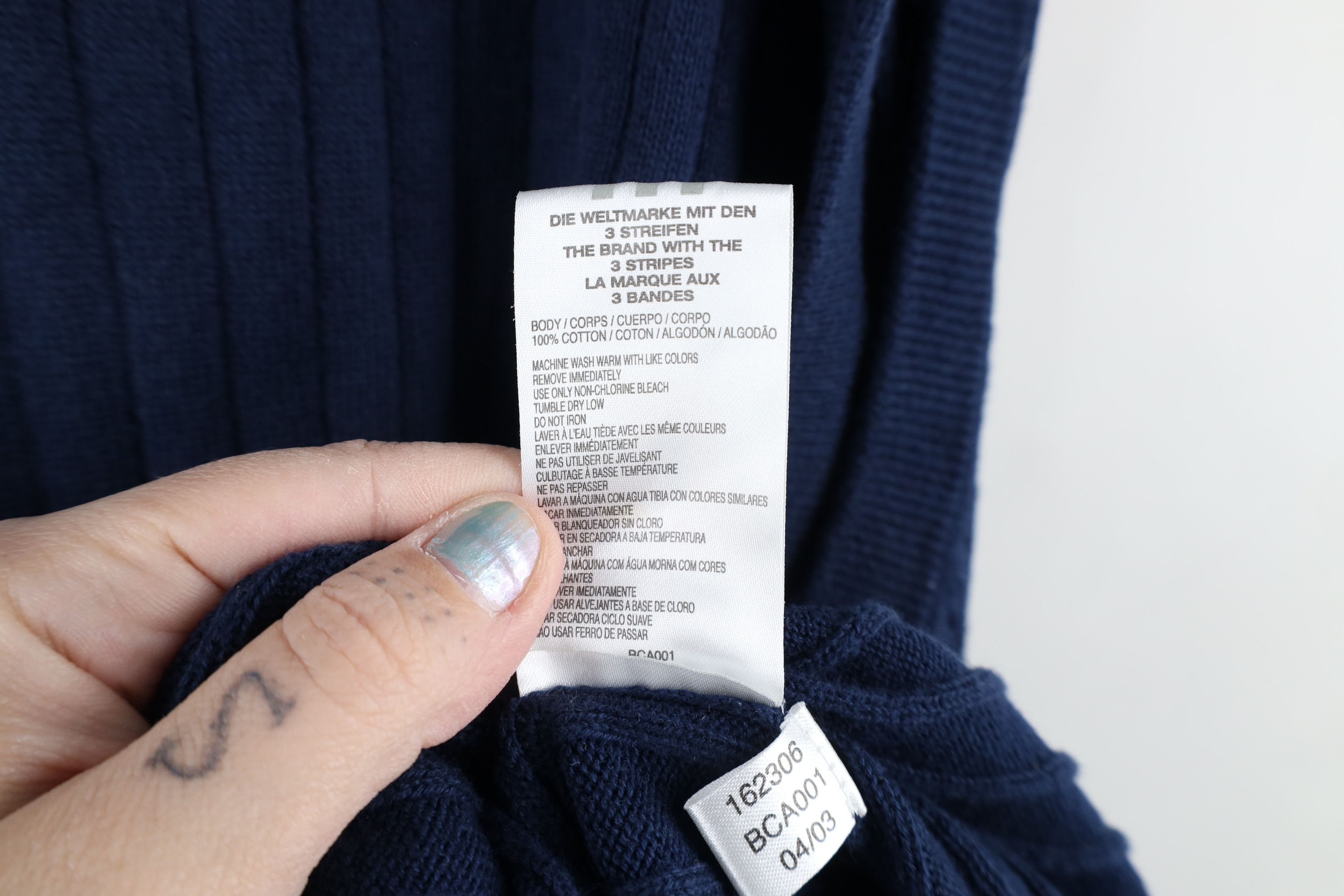 Adidas Vintage Adidas Out Cotton Ribbed Knit Sweater Vest Blue Size US XXL / EU 58 / 5 - 9 Thumbnail