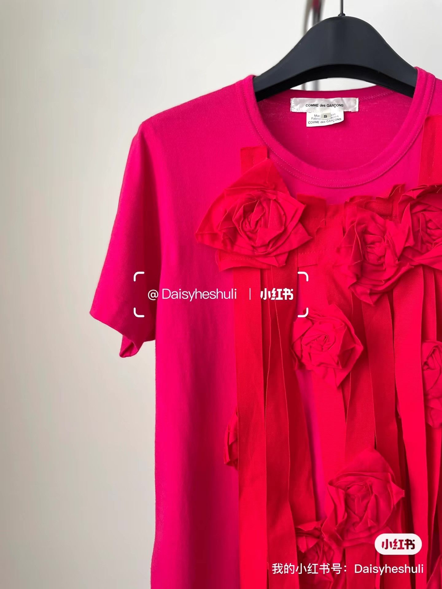 Comme des Garcons CDG Main Line Rose T-shirt Ｑ24 Size S / US 4 / IT 40 - 1 Thumbnail