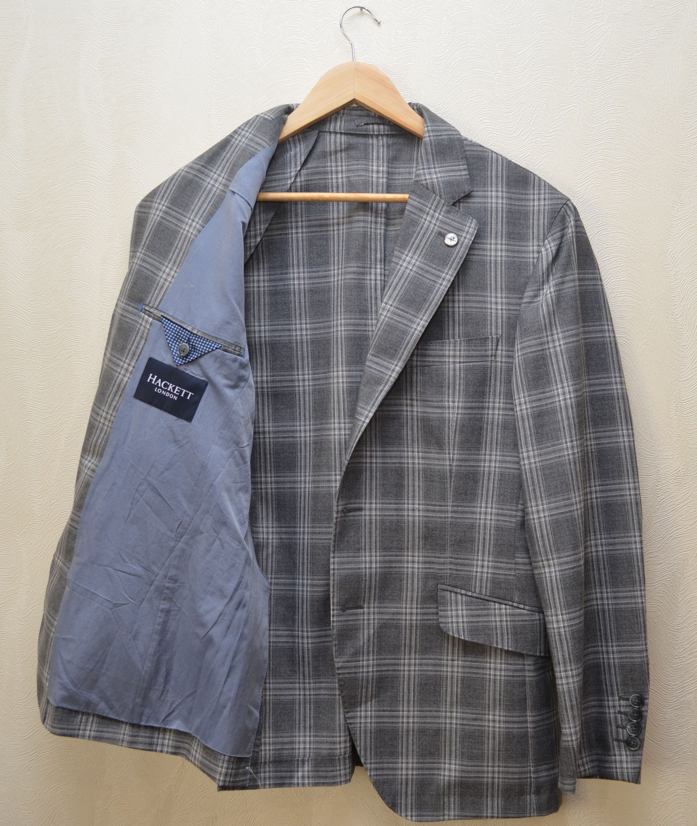Hackett Hackett Blazer Jacket Unlined Check Wool EU48 US38 Size 38R - 9 Thumbnail
