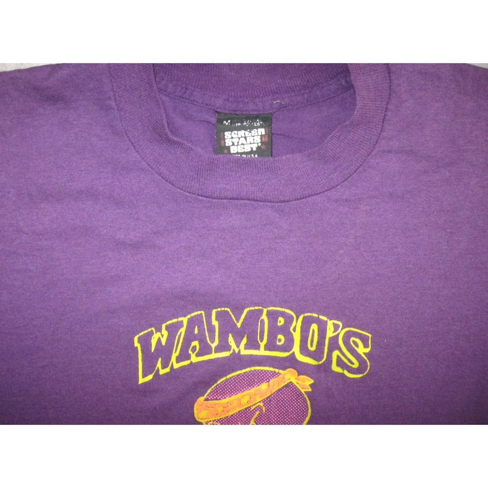 Vintage VINTAGE Screen Stars Best T-Shirt Men’s Small Purple 80s 90s Wambo's Gym East Butler PA Shirt Mens XS? Size US S / EU 44-46 / 1 - 3 Thumbnail