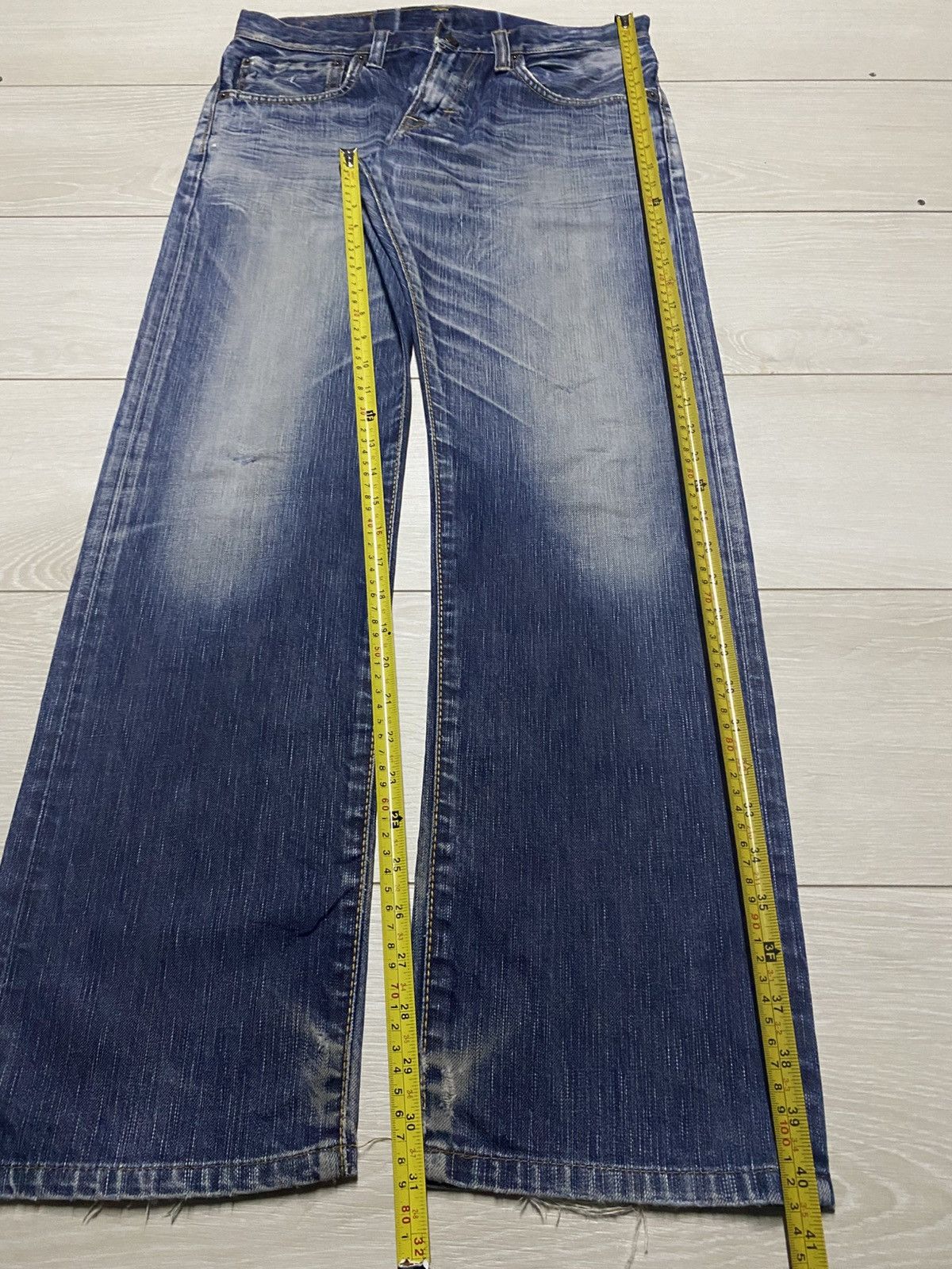 Junya Watanabe Vintage Edwin 503 Faded Wash Distressed Loose Jeans Size US 32 / EU 48 - 19 Thumbnail