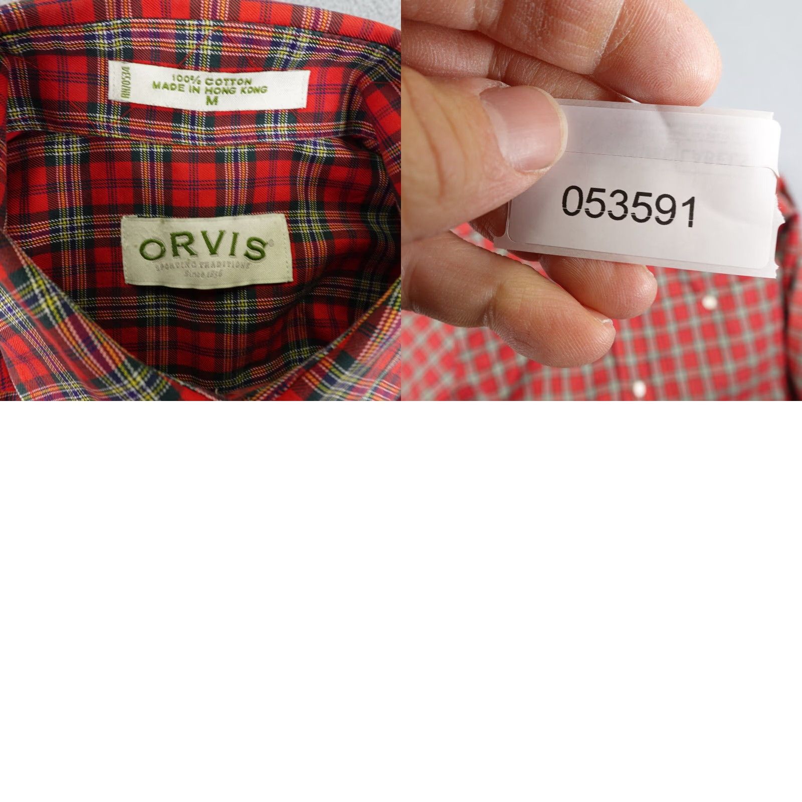 Orvis VINTAGE Orvis Shirt Mens M Red Plaid Button-Up Outdoor Casual Workwear 90s? Size US M / EU 48-50 / 2 - 8 Thumbnail
