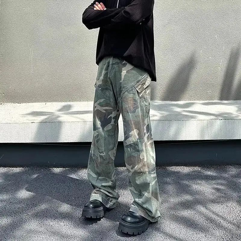 Japanese Brand Retro loose camouflage casual pocket jeans Size US 32 / EU 48 - 2 Thumbnail