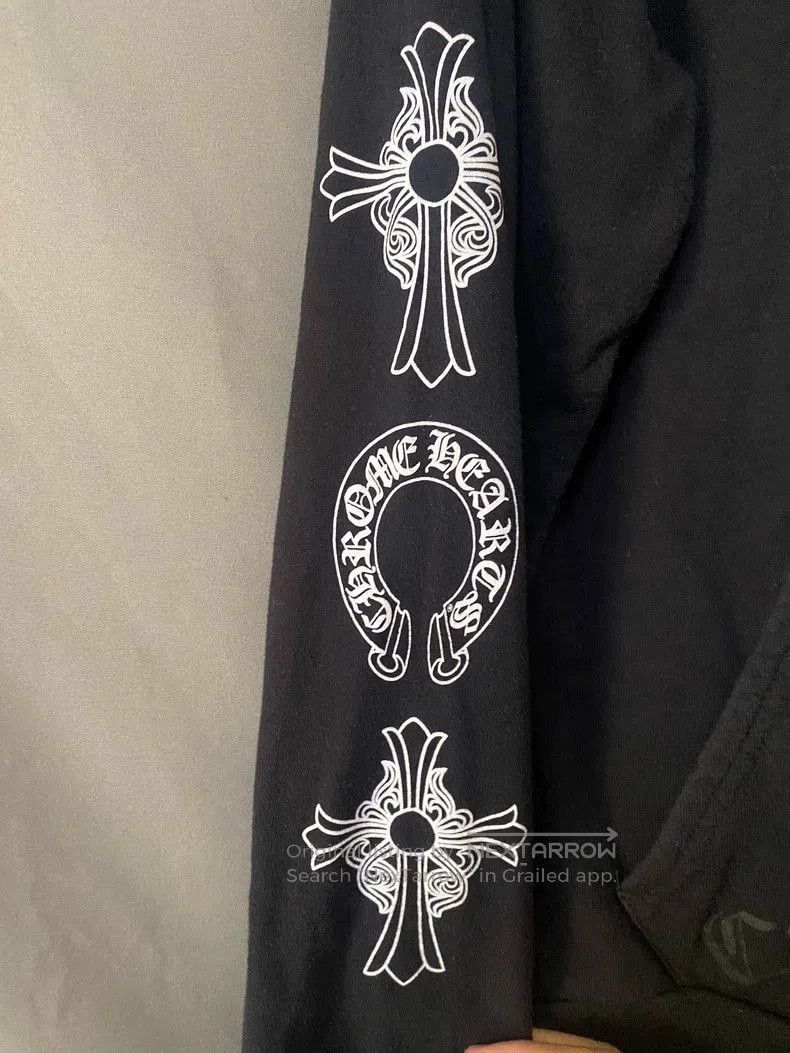 Chrome Hearts Chrome Hearts Black Zip Hoodie with White Prints. Size US M / EU 48-50 / 2 - 4 Thumbnail