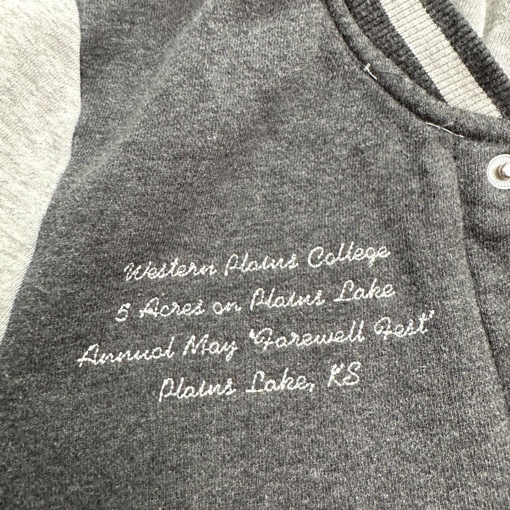 H&M H&M Hoodie Mens XS Gray Varsity Sweatshirt Snap Button Down Embroidered Casual Size US XS / EU 42 / 0 - 4 Thumbnail