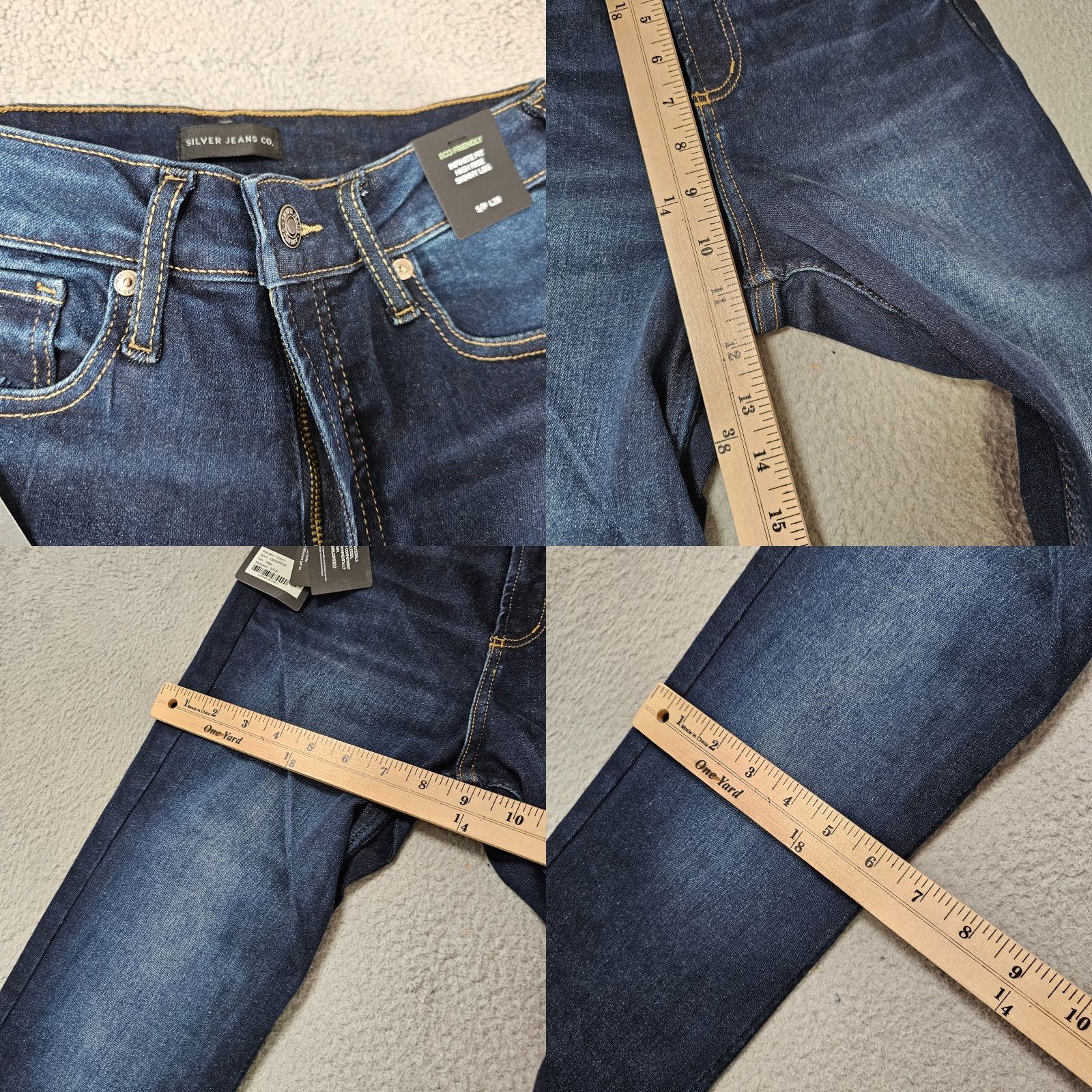 Silver Jeans Co. Silver Jeans Womens Small 29" Infinite Fit High Rise Skinny Leg Stretch Cotton Size 28" / US 6 / IT 42 - 8 Thumbnail