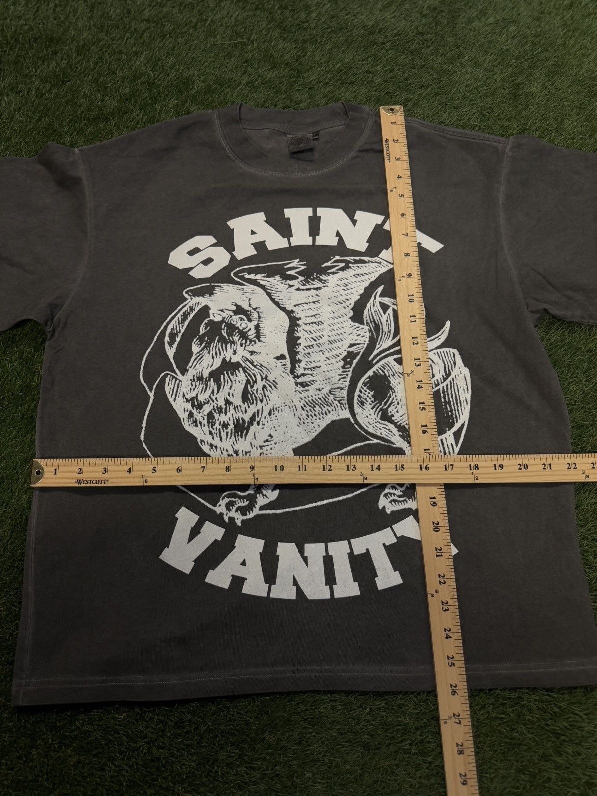 Saint Vanity Saint Vanity Basic Logo Grey Tee Shirt Size M (NEW) Size US M / EU 48-50 / 2 - 8 Thumbnail